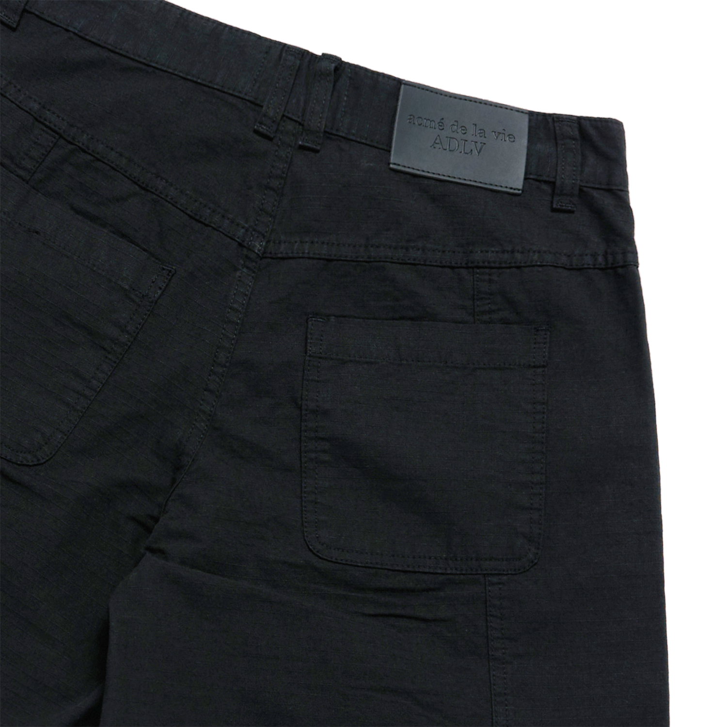 ADLV - Quần Short Denim chi tiết khóa kéo Đen