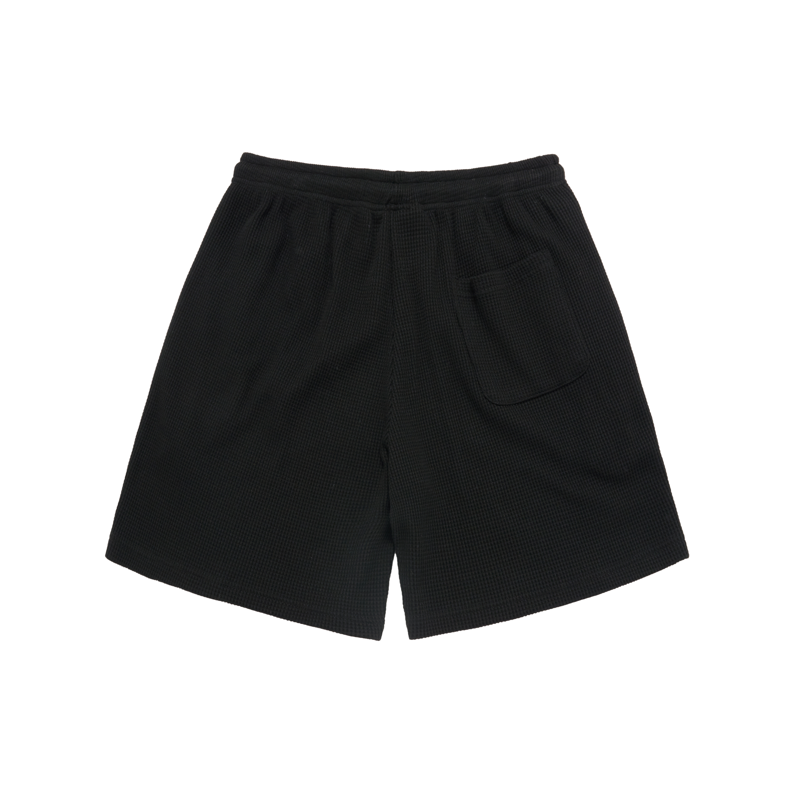 Quần Short Embo Logo Waffle Đen