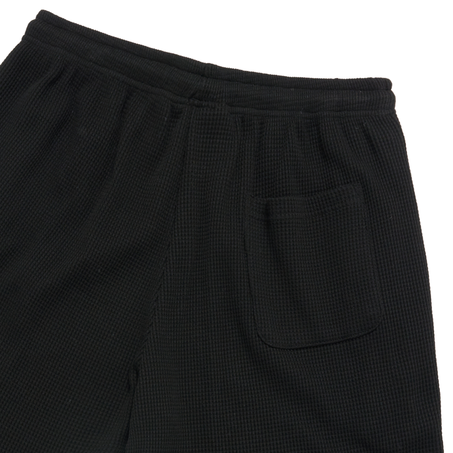Quần Short Embo Logo Waffle Đen