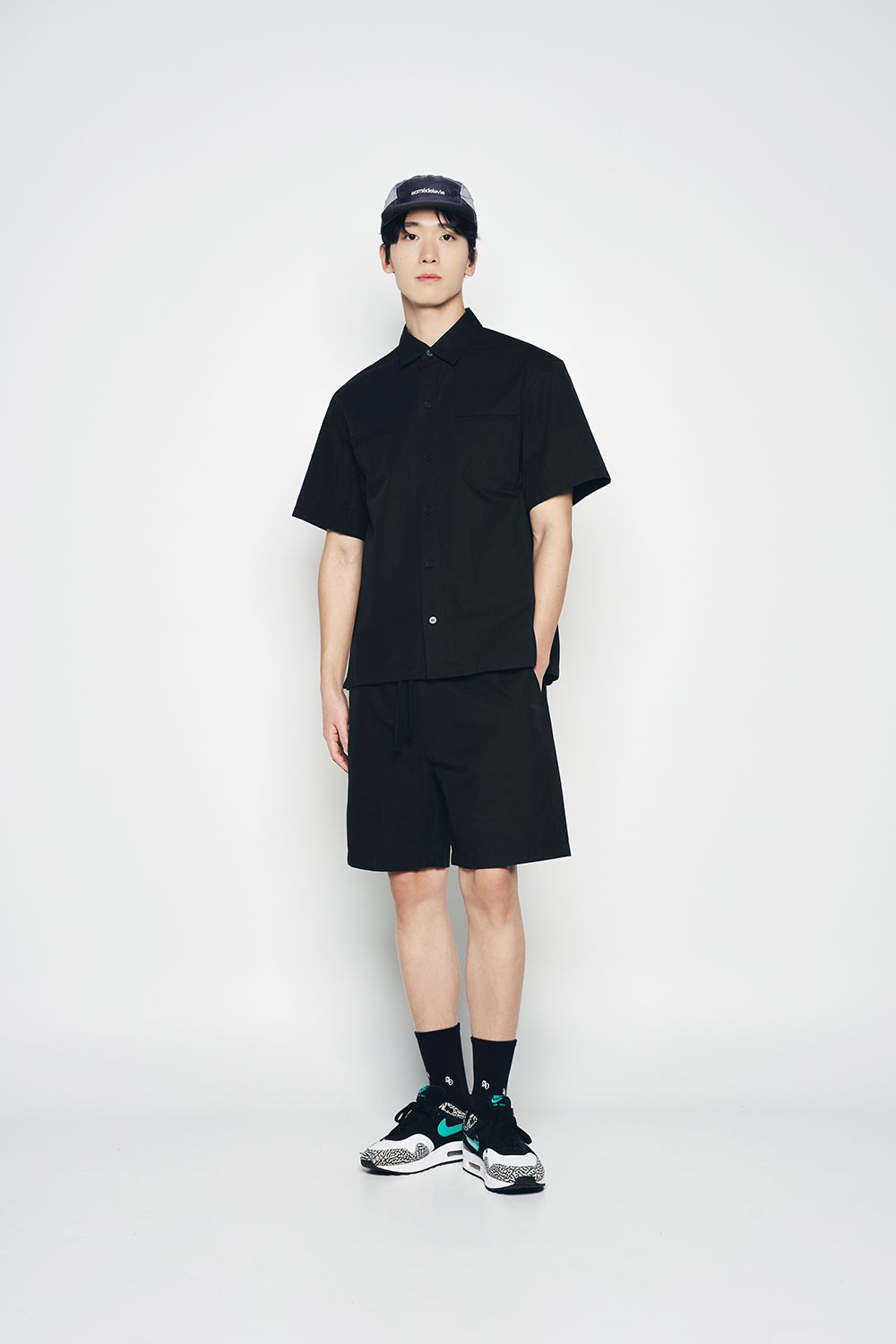 ADLV - Quần Short Oversize Ripstop Đen