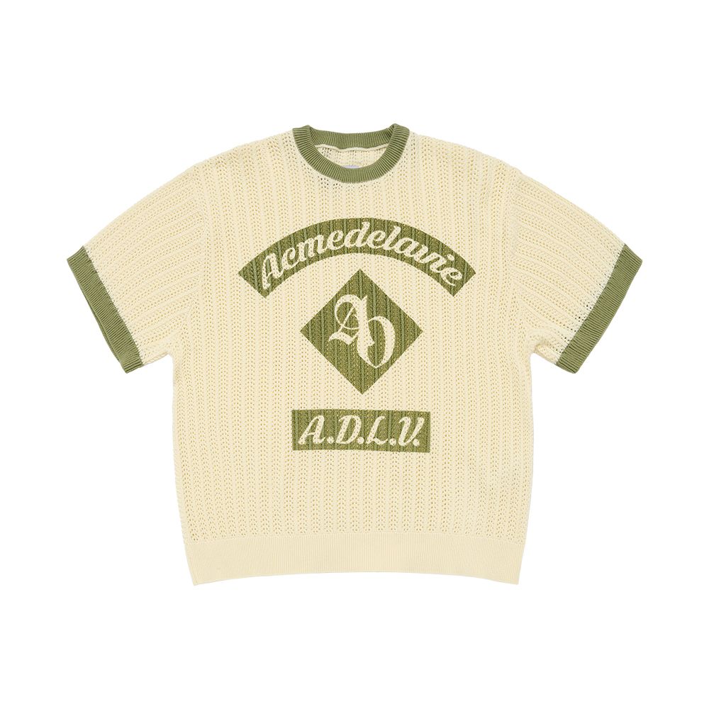 ADLV - Áo Len Ngắn Tay Artwork Ringer Trắng ngà