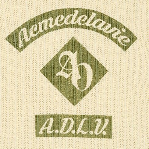 ADLV - Áo Len Ngắn Tay Artwork Ringer Trắng ngà