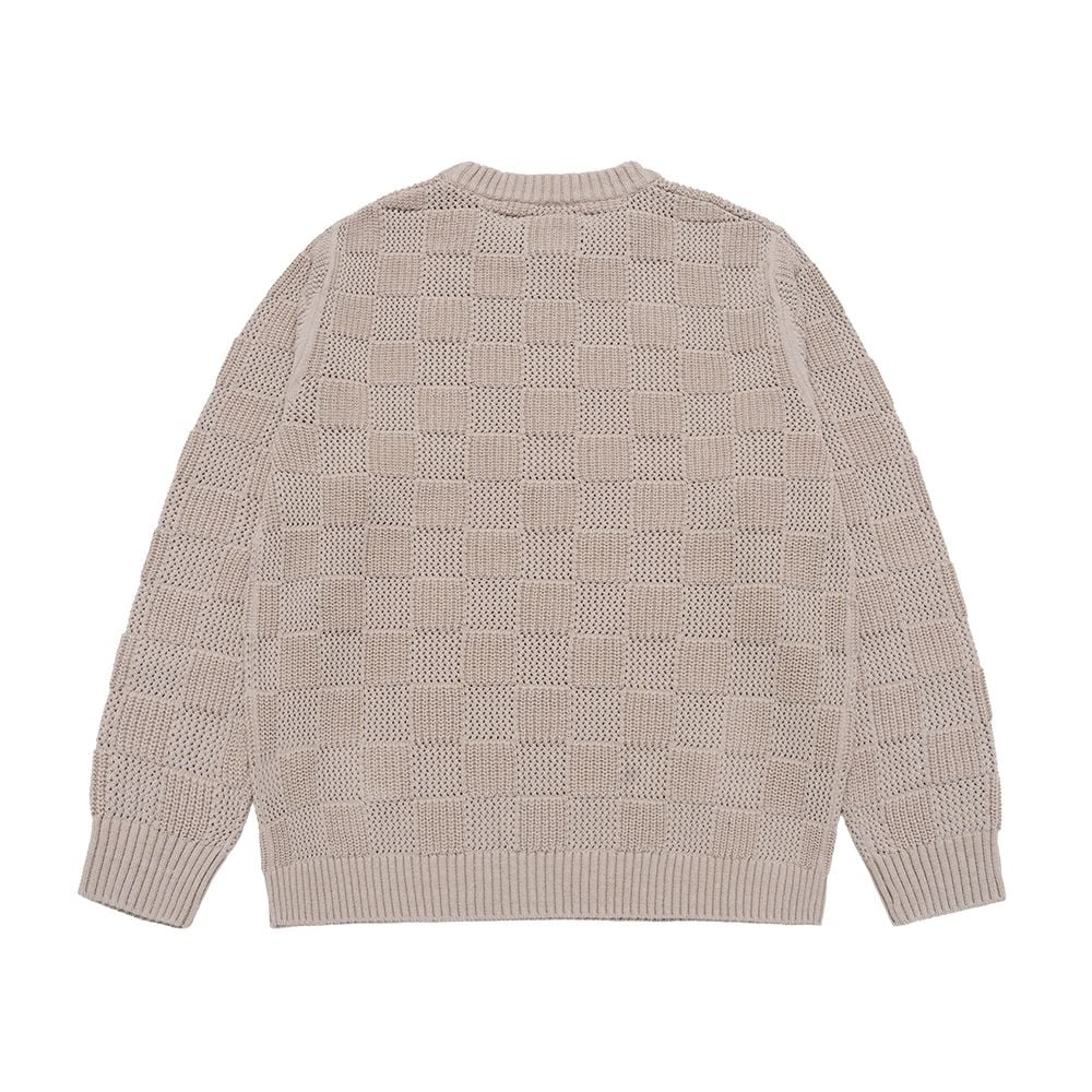 Áo Dệt Leather Warpen Oversize Be Sáng
