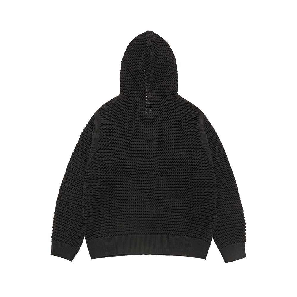 ADLV - Áo Hoodie Kéo Khóa Solid Knit Đen