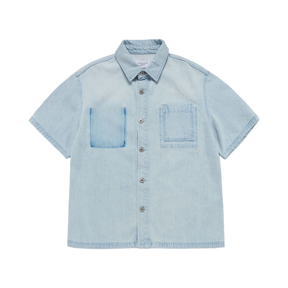 Áo Thun Oversize Washing Denim Xanh Da TrờI