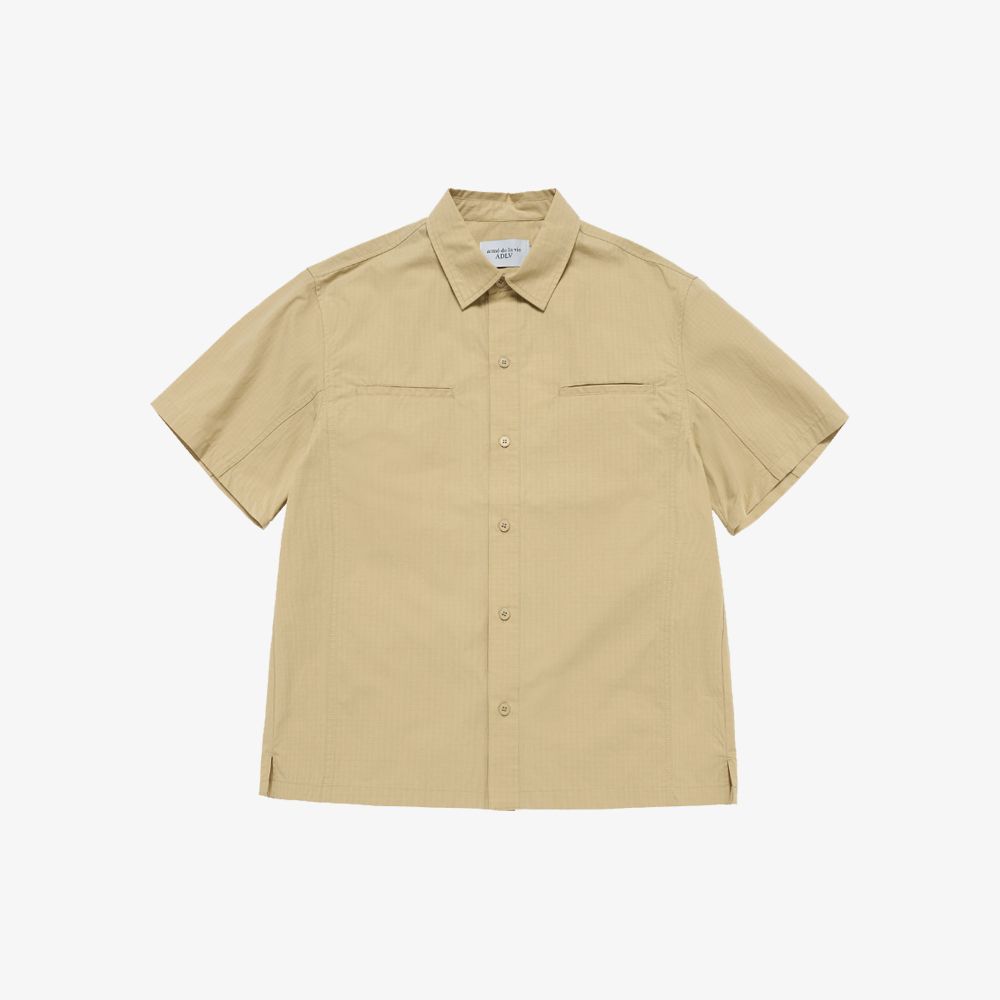 ADLV - Áo Sơ Mi Ngắn Tay Oversize Ripstop Vàng