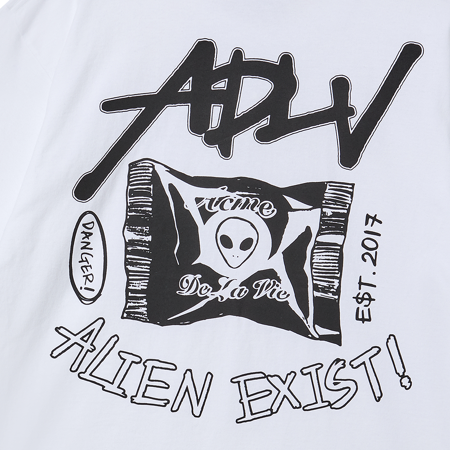 ADLV - Áo Thun ADLV Alien Trắng