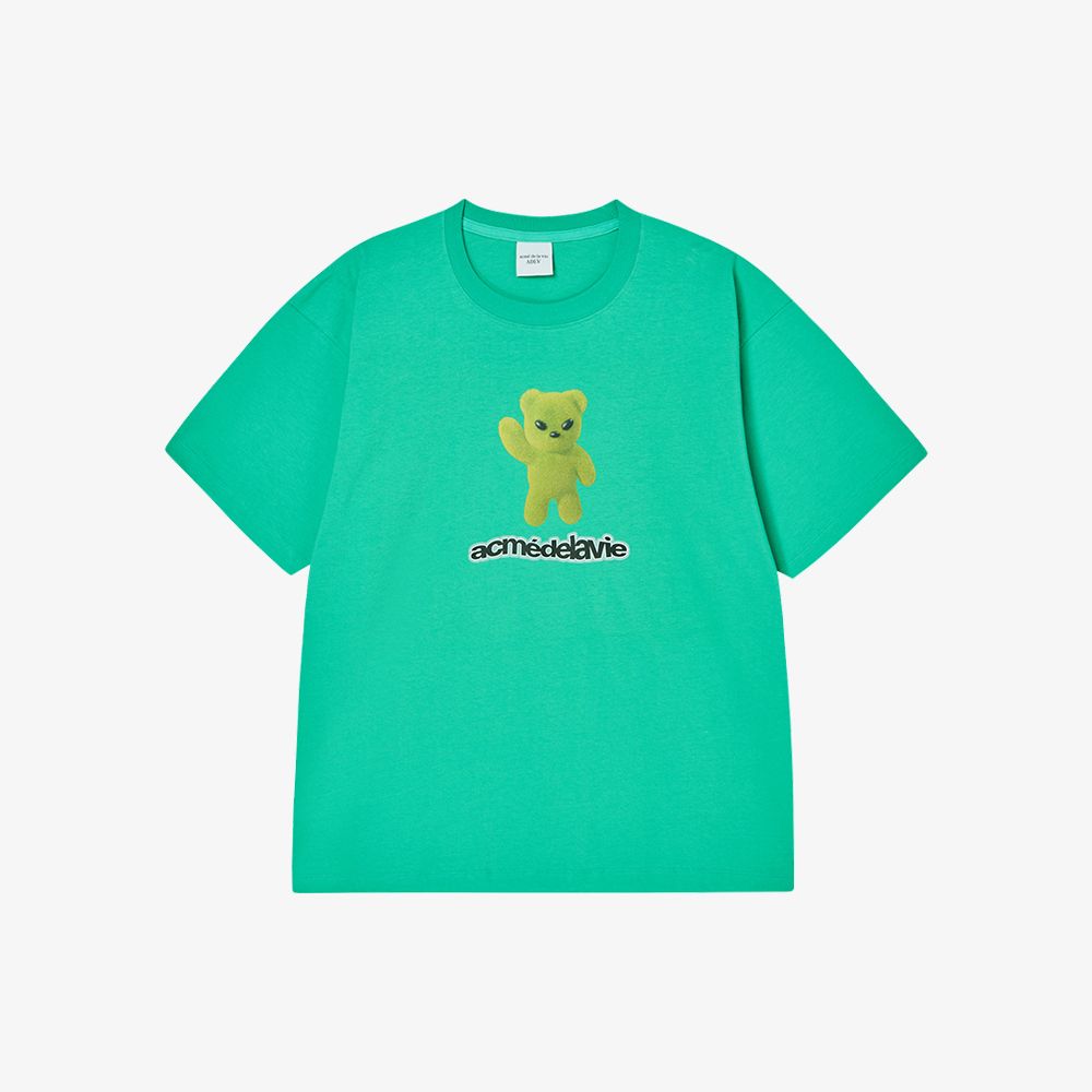 ADLV - Áo Thun Alien Bear Xanh Lá Nhạt