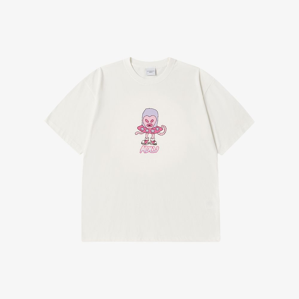 ADLV - Áo thun Heart Alien Kem