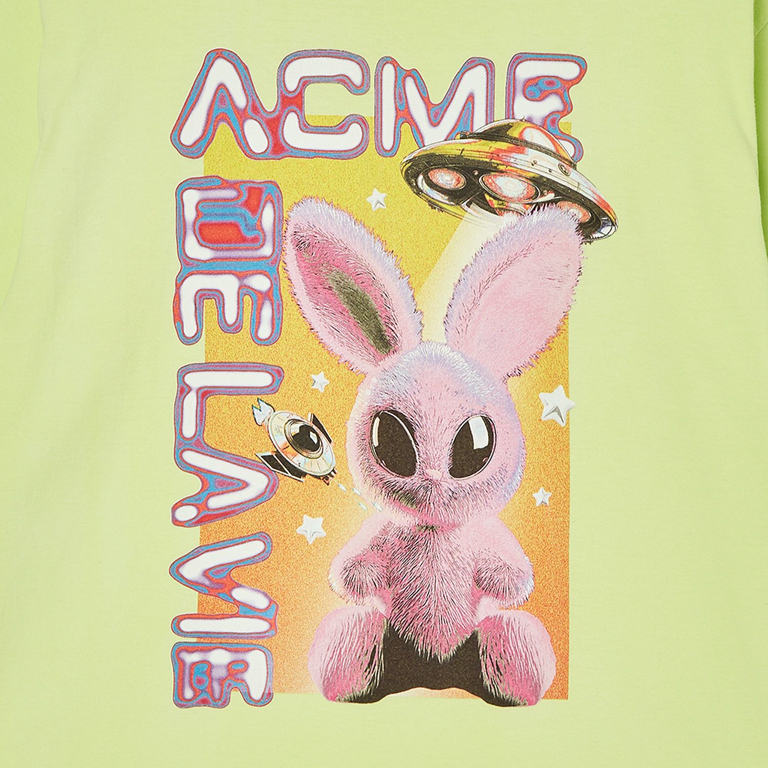 ADLV - Áo Thun Real Alien Fuzzy Rabbit Vàng Chanh