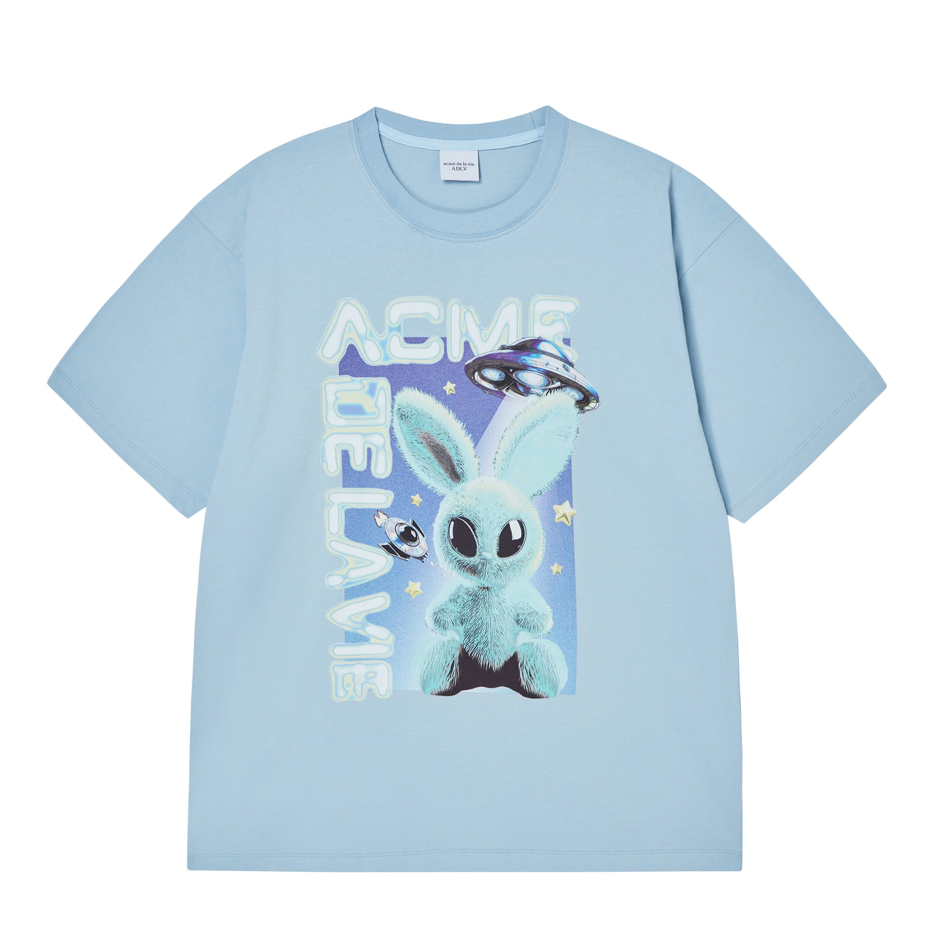 Áo Thun Real Alien Fuzzy Rabbit Xanh Da Trời
