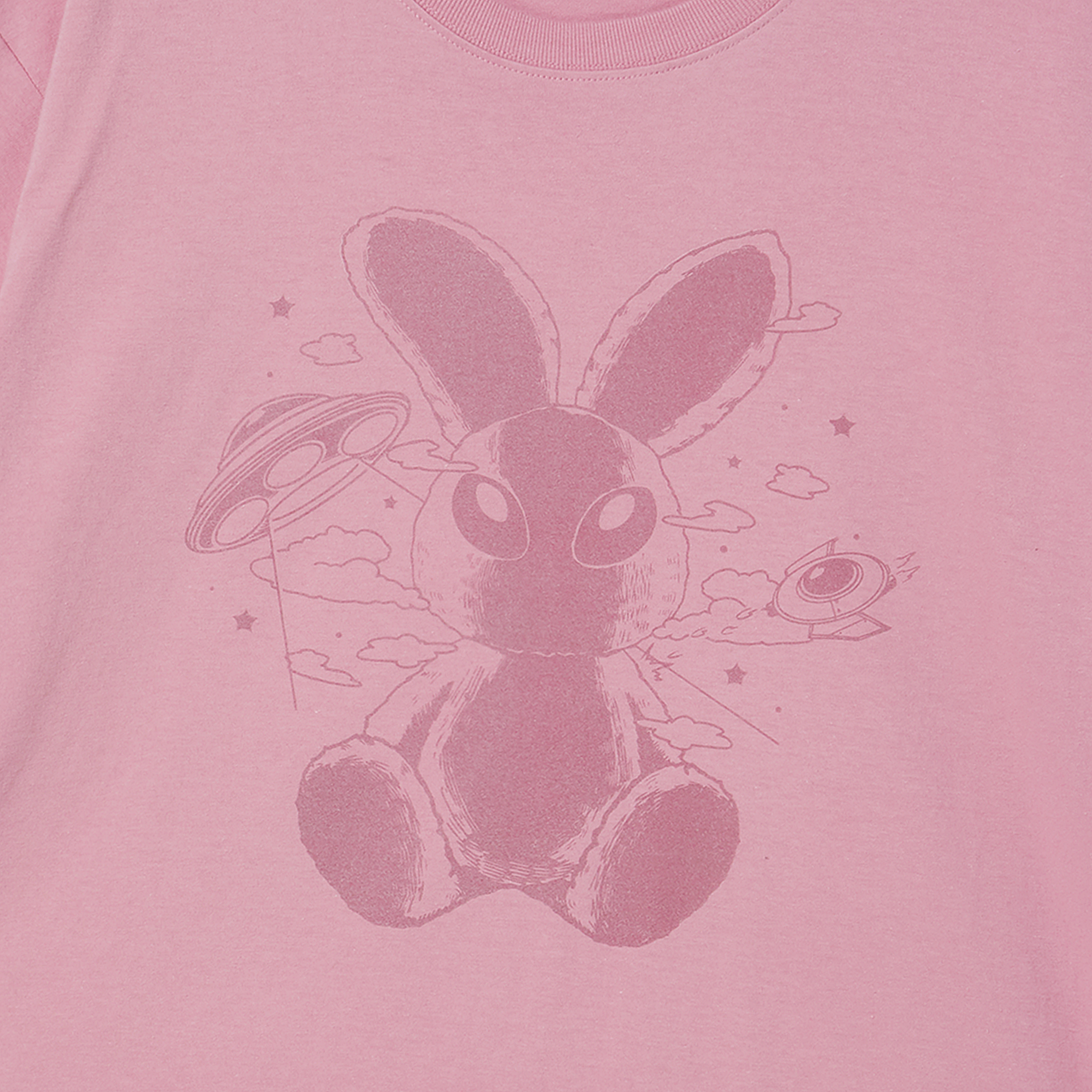 ADLV - Áo Thun Solo Rabbit Alien Hồng nhạt