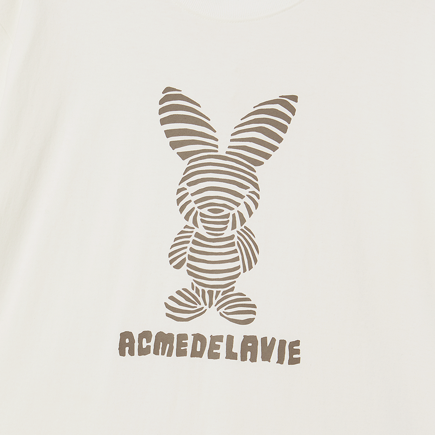 ADLV - Áo Thun Stripe Rabbit Kem