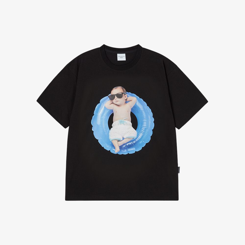 ADLV - Áo Thun Baby Face Tube Boy Sleeve Đen (Overseas & Domestic Exclusive)