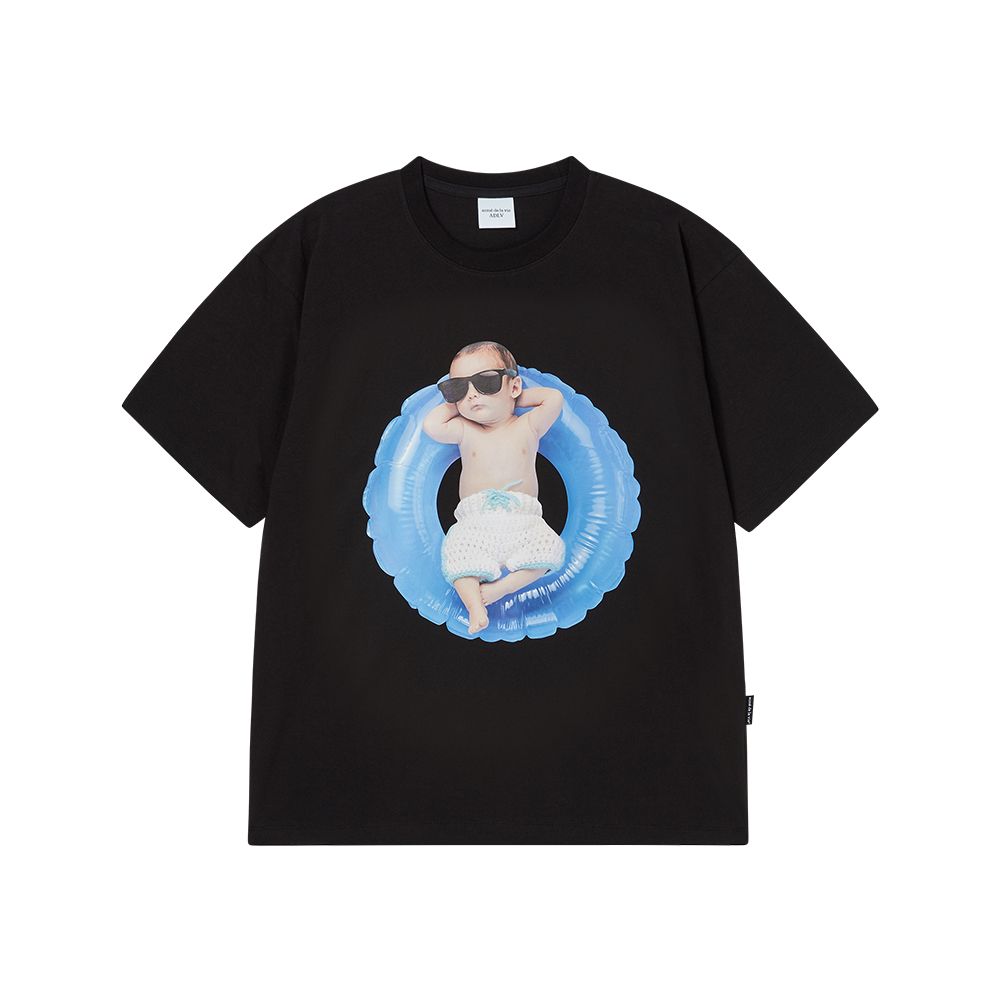 Áo Thun Baby Face Tube Boy Sleeve Đen (Overseas & Domestic Exclusive)
