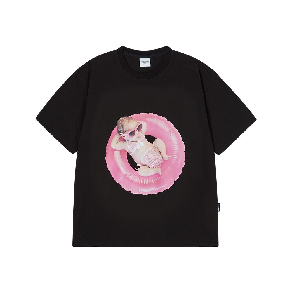 Áo Thun Baby Face Tube Girl Sleeve Đen (Overseas & Domestic Exclusive)