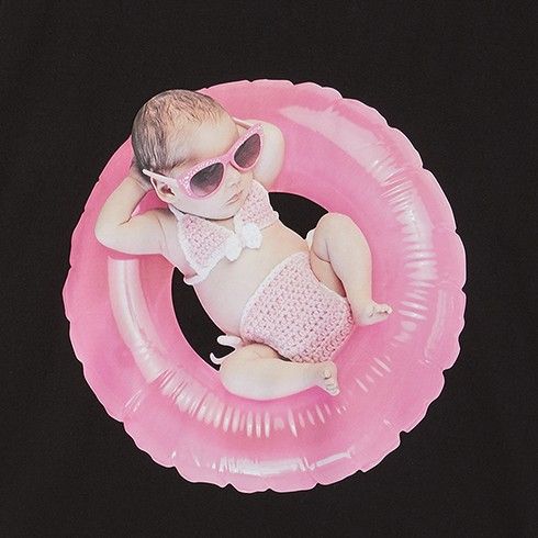 Áo Thun Baby Face Tube Girl Sleeve Đen (Overseas & Domestic Exclusive)