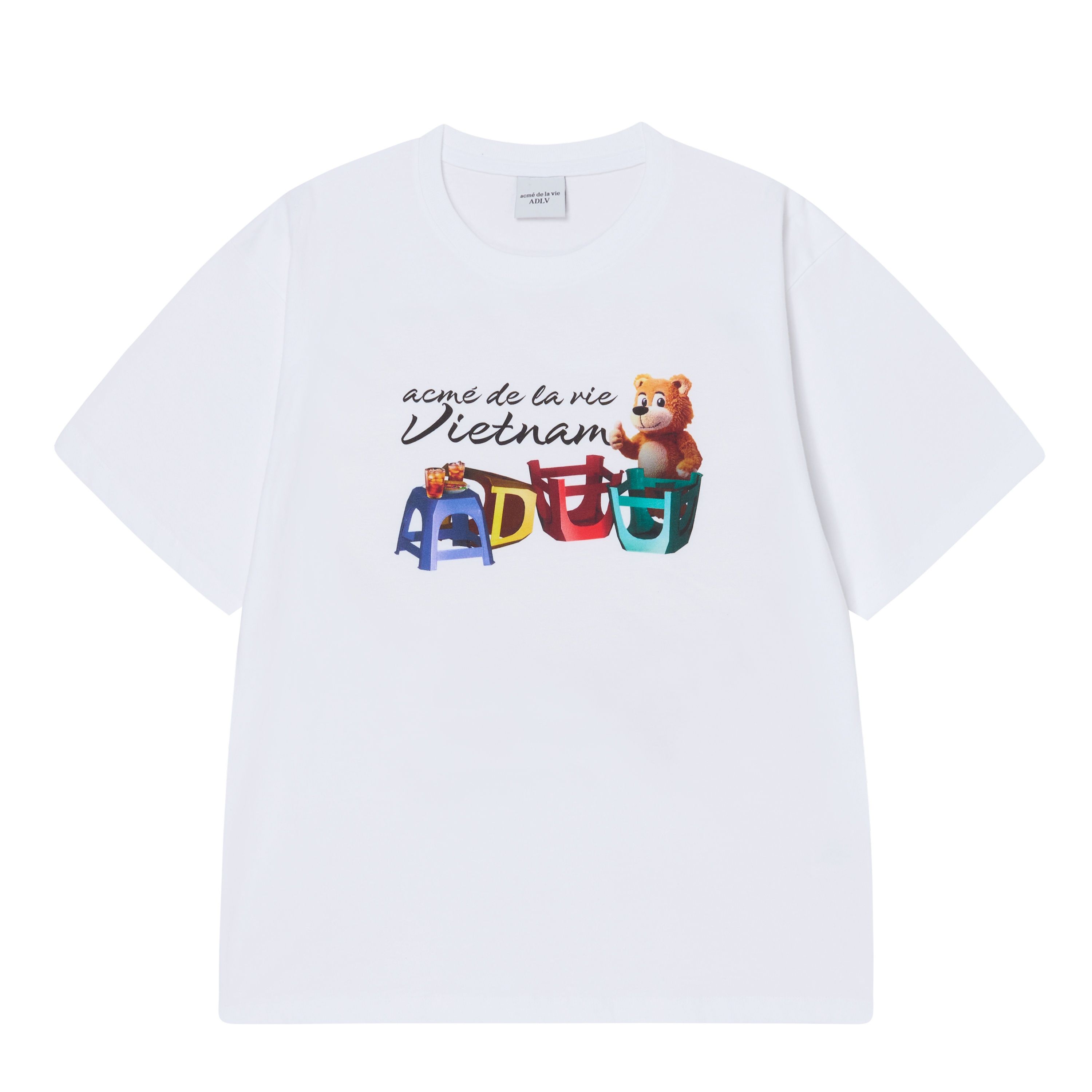 ADLV - Áo Thun AC Bear X Trà Đá Vỉa Hè Vietnam Exclusive Trắng