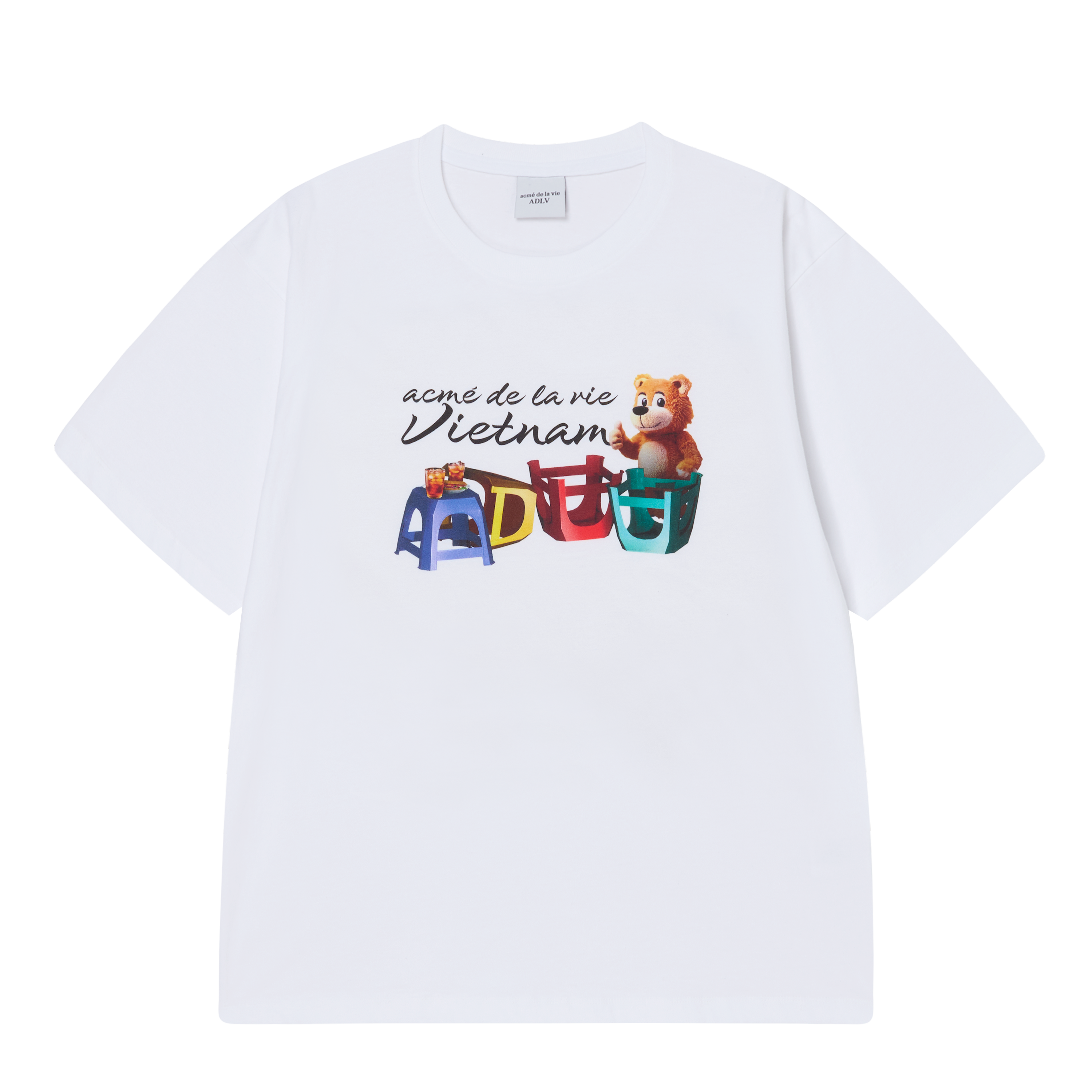 Áo Thun AC Bear X Trà Đá Vỉa Hè Vietnam Exclusive Trắng
