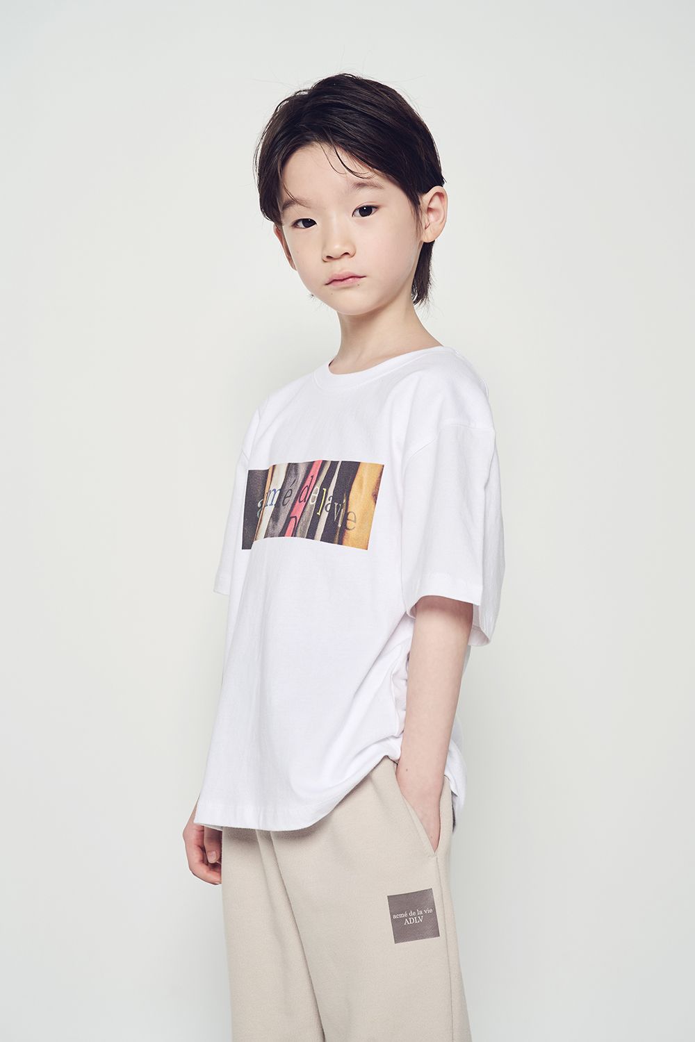 ADLV - [KIDS] Áo Thun Archive Logo Trắng