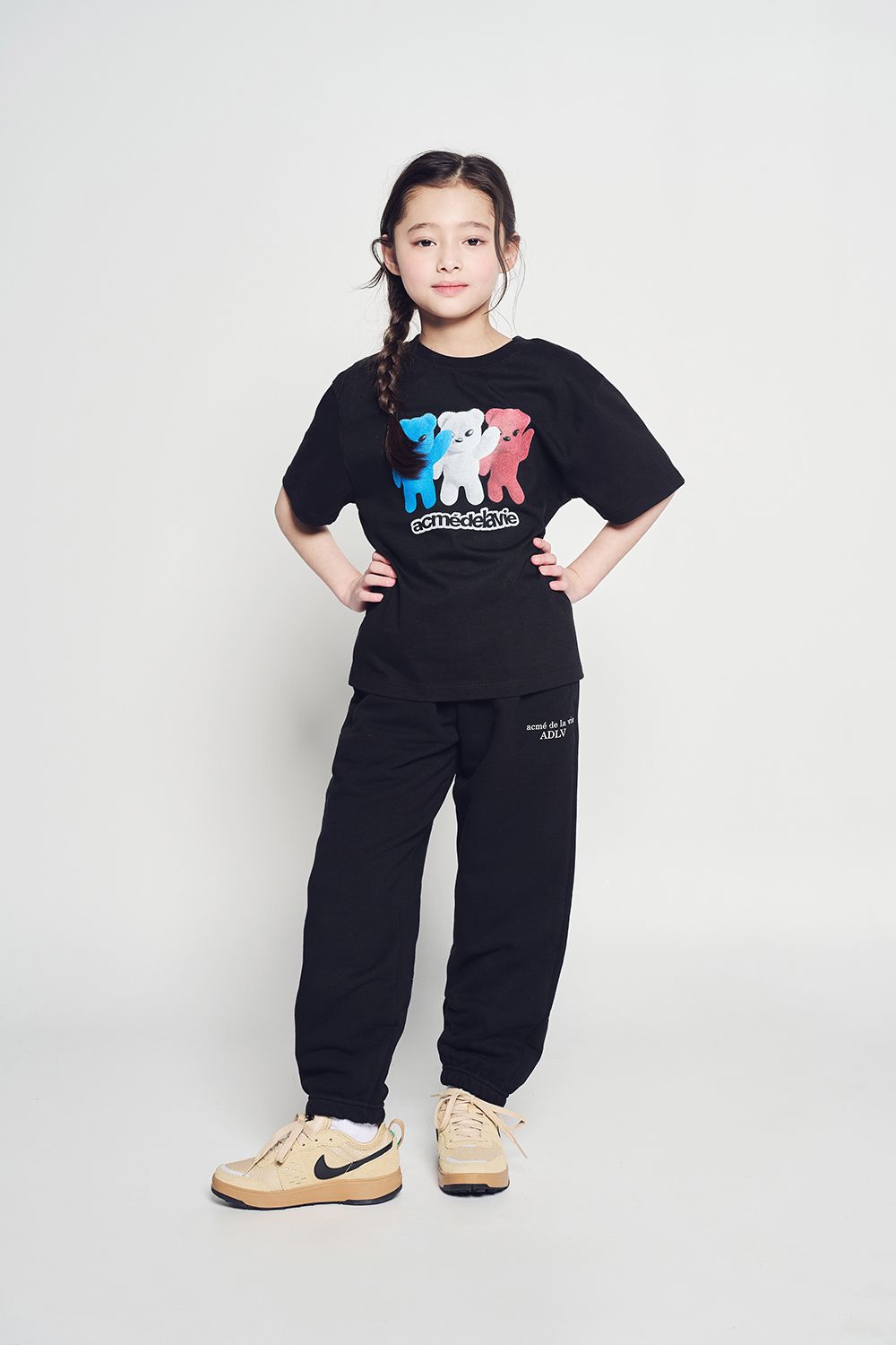 ADLV - [KIDS] Áo Thun French Alien Bear Đen