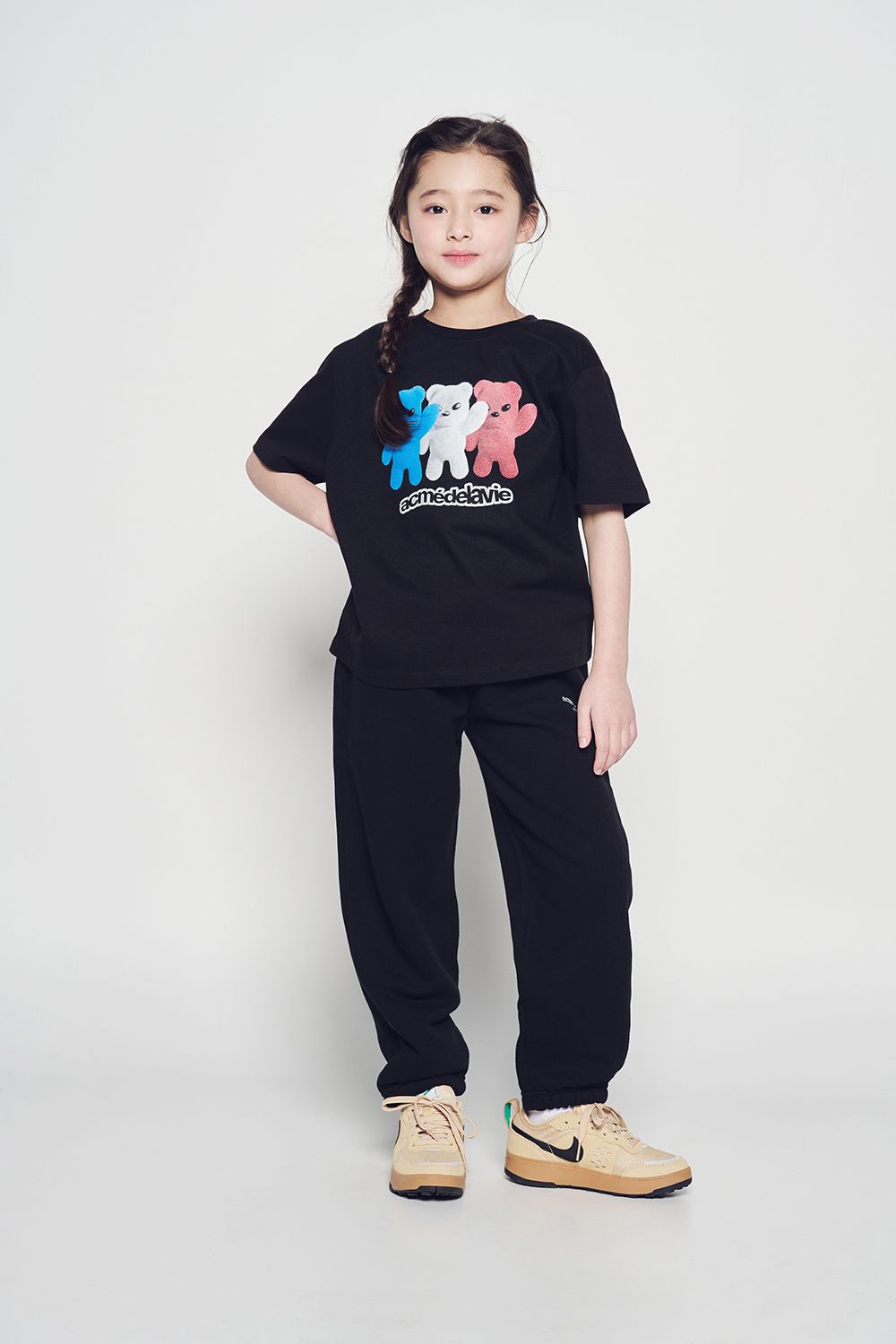 ADLV - [KIDS] Áo Thun French Alien Bear Đen