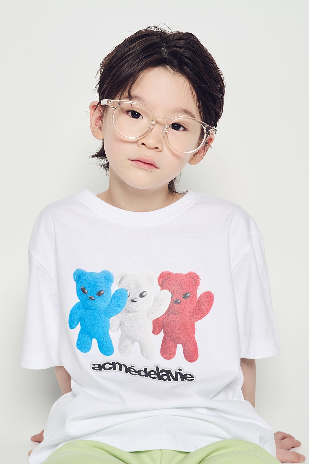 ADLV - [KIDS] Áo Thun French Alien Bear Trắng