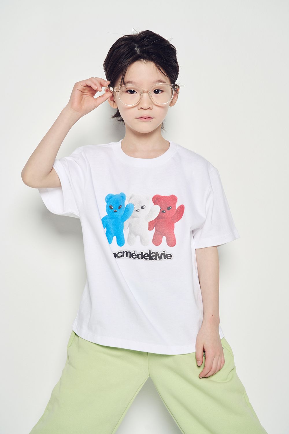 ADLV - [KIDS] Áo Thun French Alien Bear Trắng