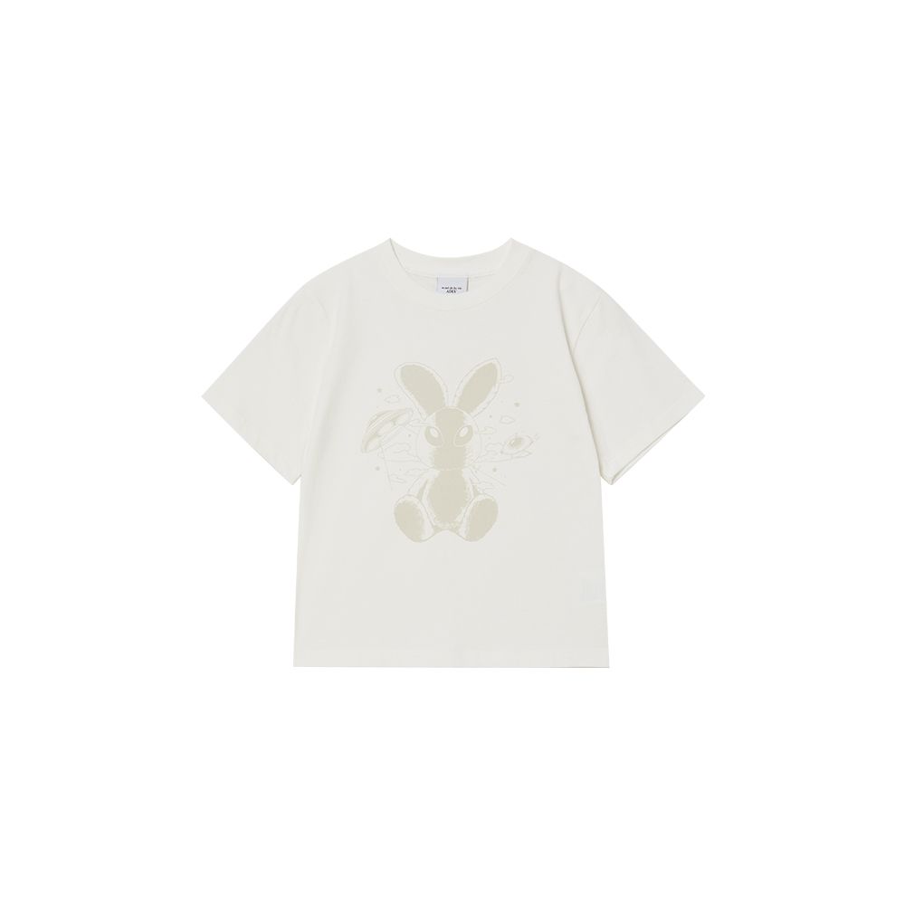 ADLV - [KIDS] Áo Thun Solo Rabbit Alien Kem