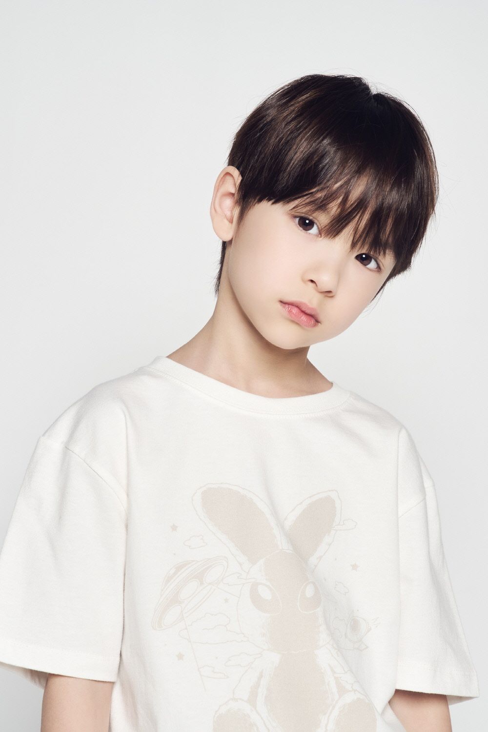 ADLV - [KIDS] Áo Thun Solo Rabbit Alien Kem