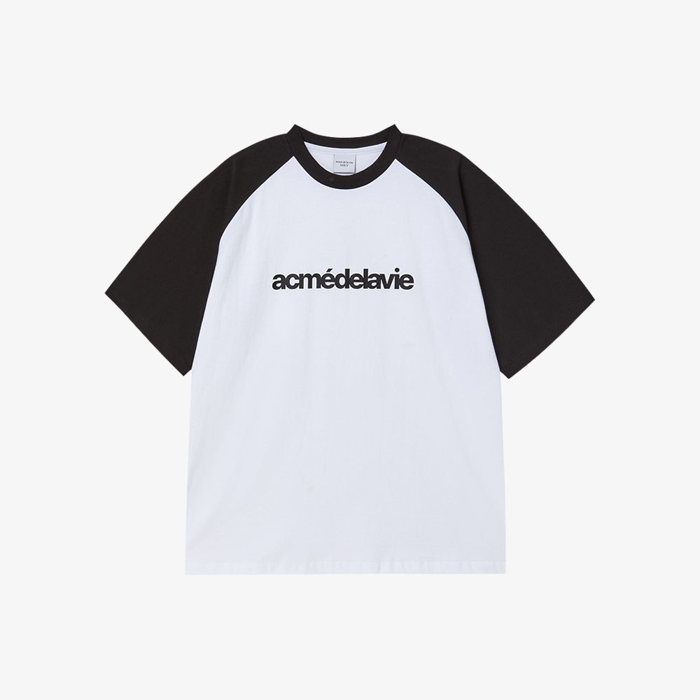 Áo thun Connect Logo Raglan Đen