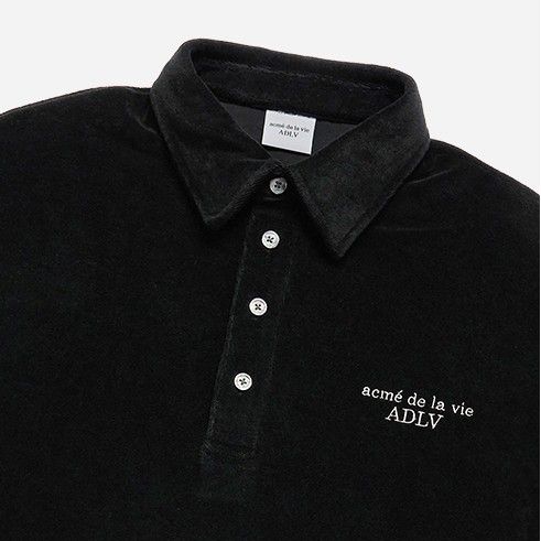 ADLV - Áo Thun Terry Logo Embo Đen