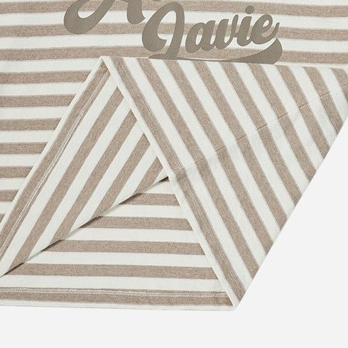 ADLV - Áo Thun Stripe Logo Print Be