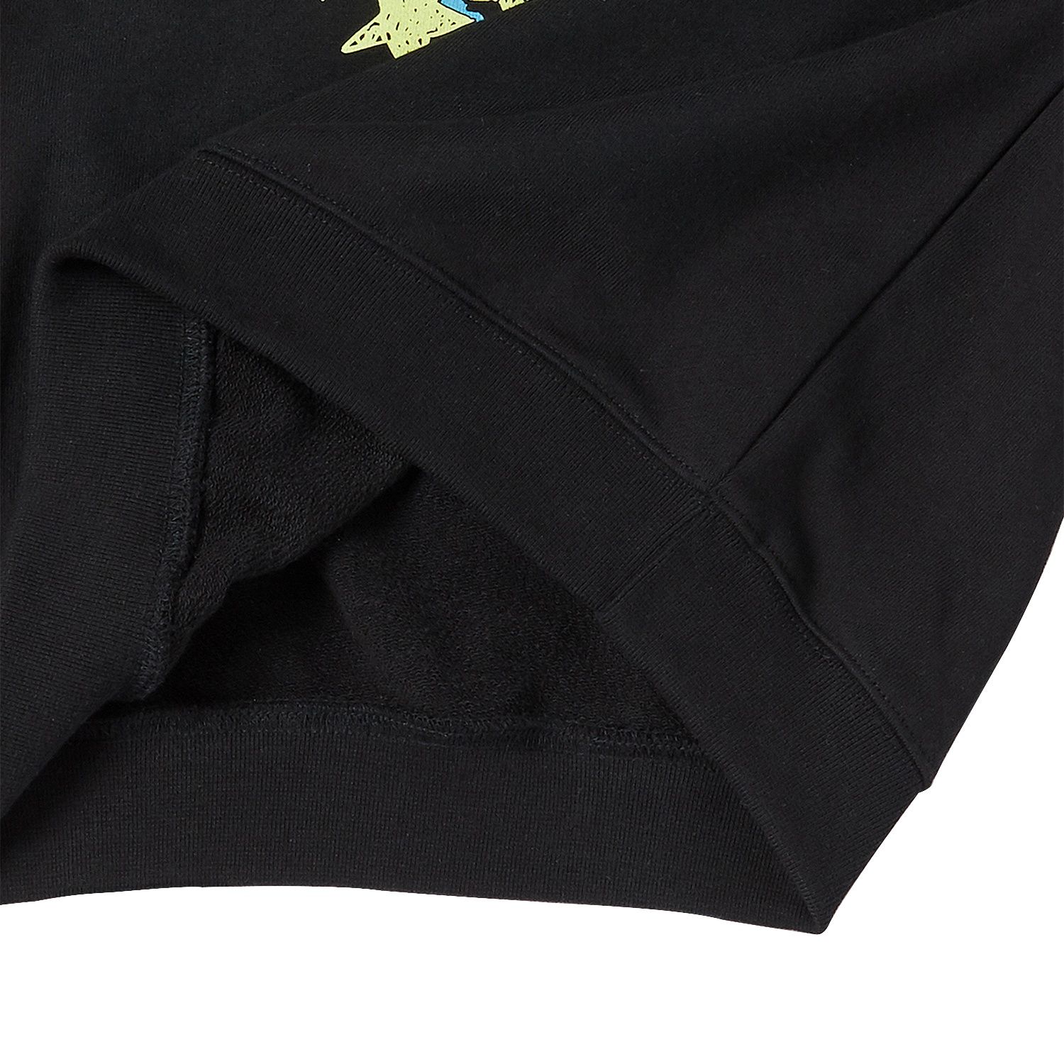 ADLV - Áo Nỉ Star Rabbit Crop Đen