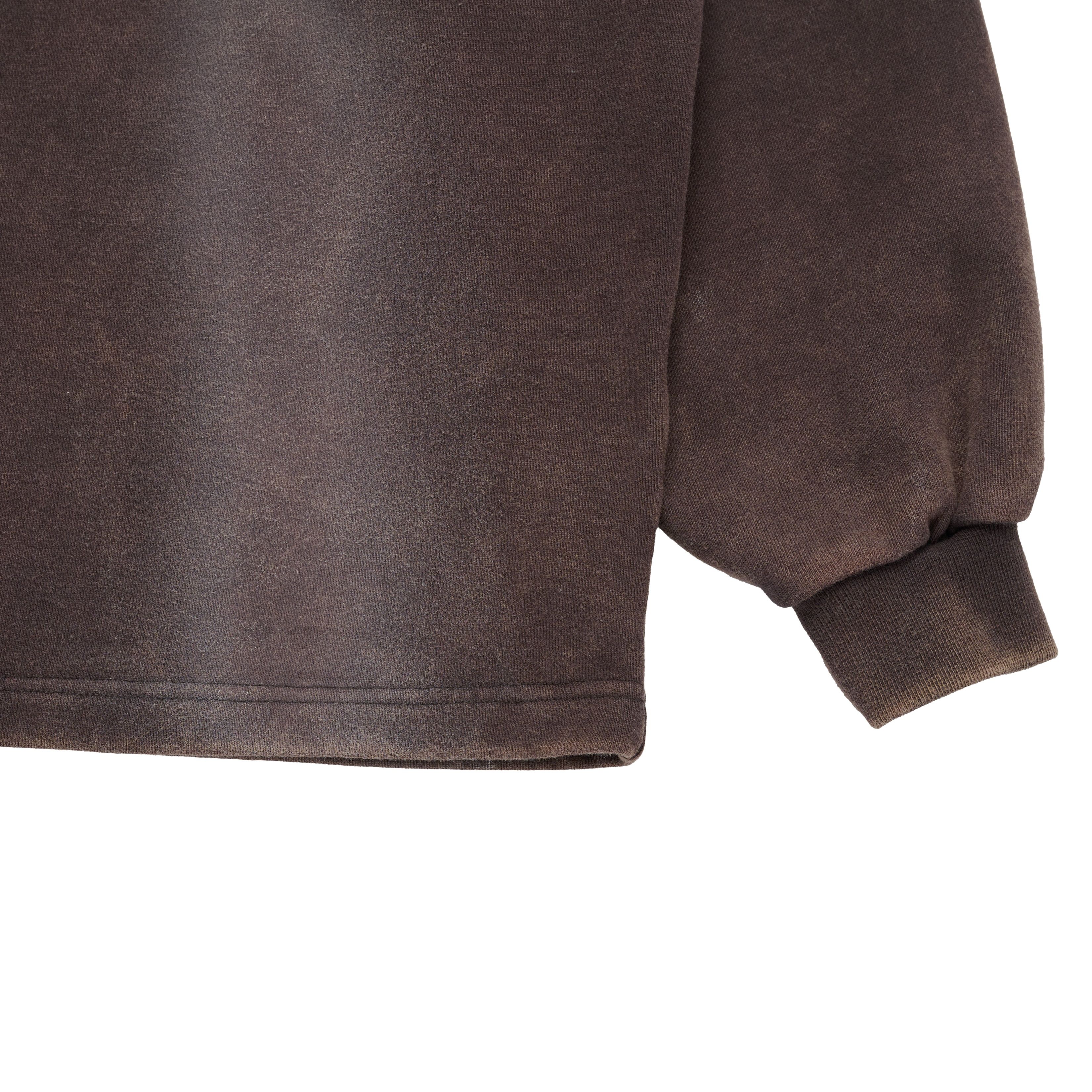 ADLV - Áo Nỉ Washing Embo Rugby Nâu