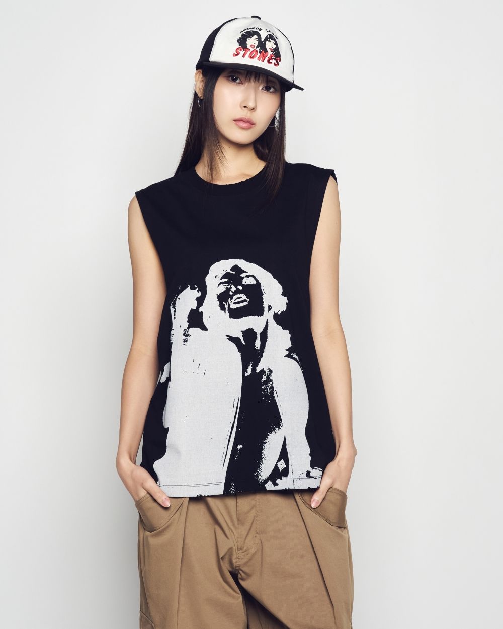 ADLV - Mũ bóng chày ROLLING STONES 2TONE Đen