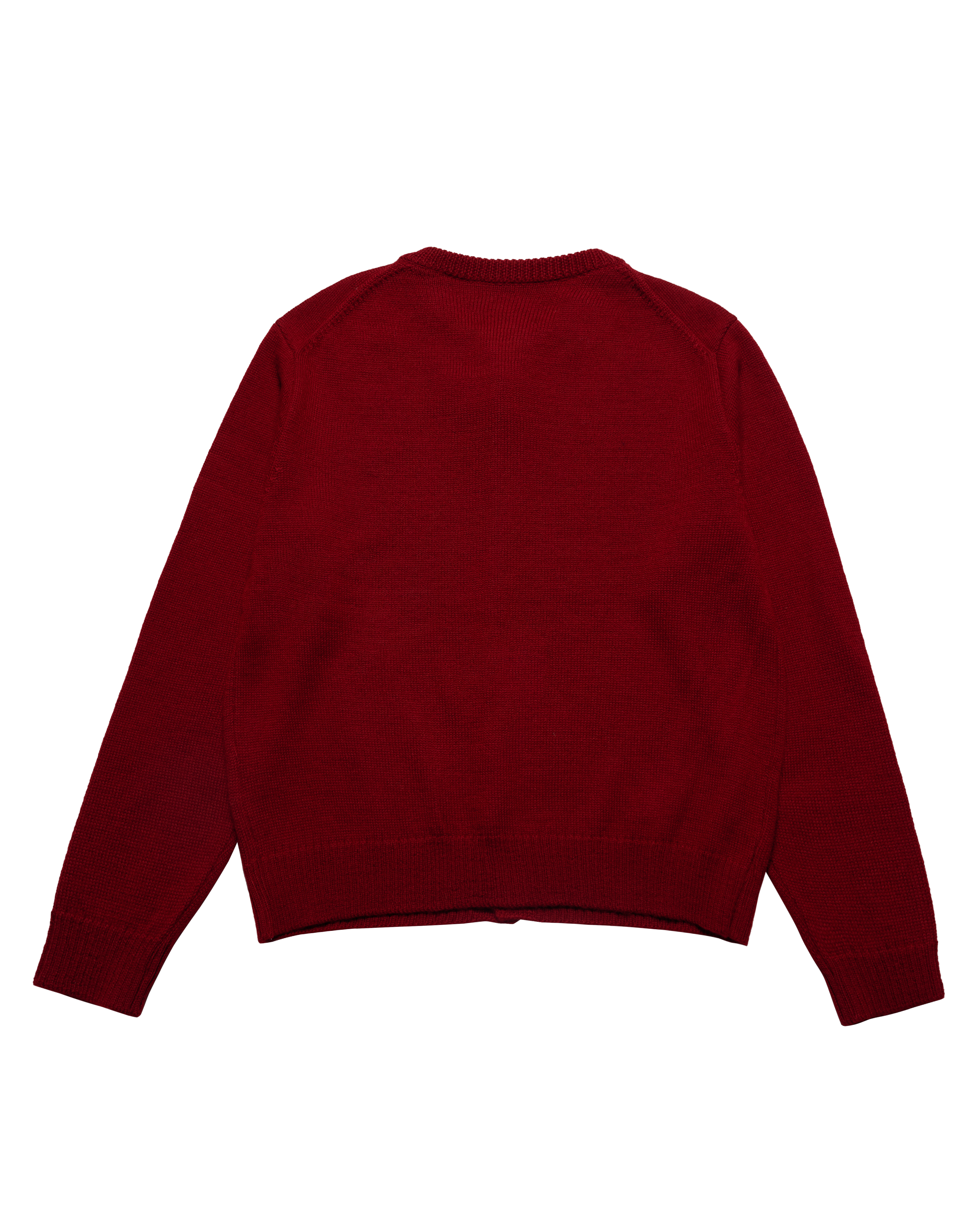 ADLV - Áo cardigan SOLID CREW NECK Đỏ đậm