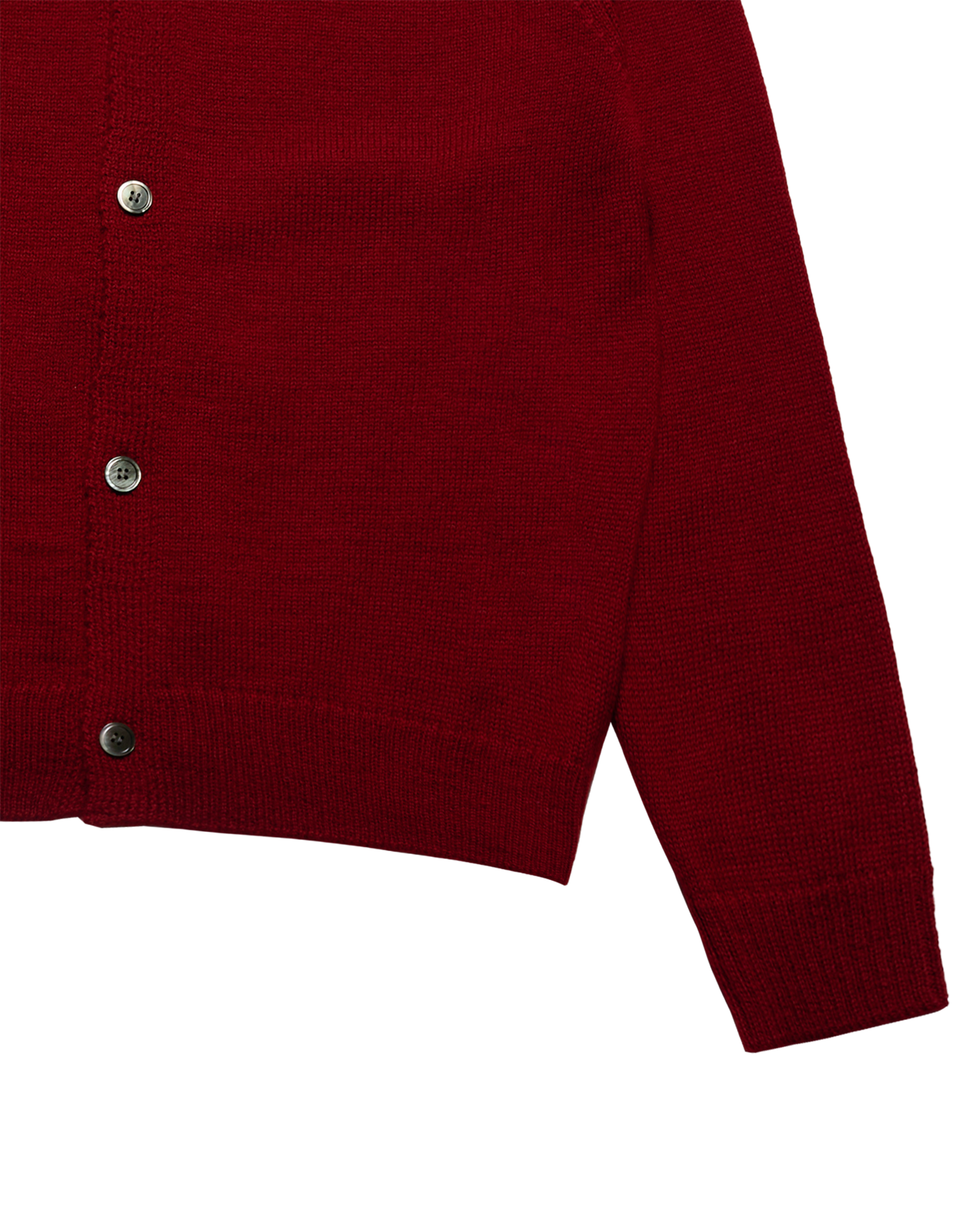 ADLV - Áo cardigan SOLID CREW NECK Đỏ đậm