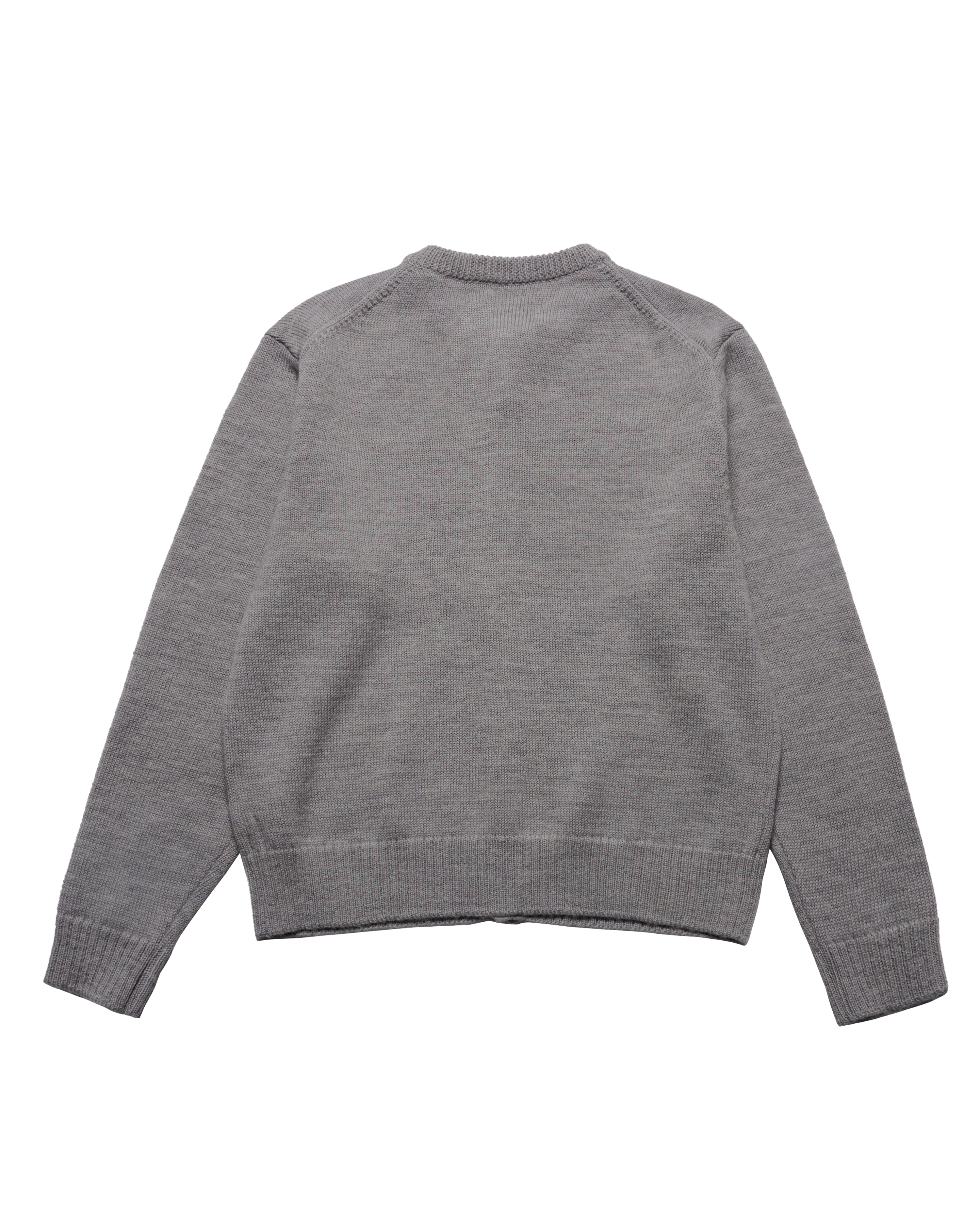 ADLV - Áo cardigan SOLID CREW NECK Xám