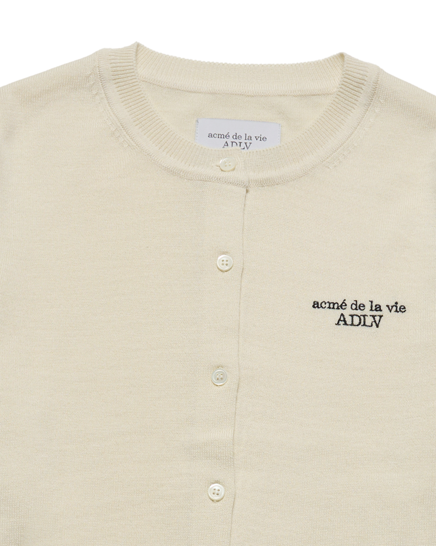 ADLV - Áo cardigan WOMAN CREW NECK Trắng ngà