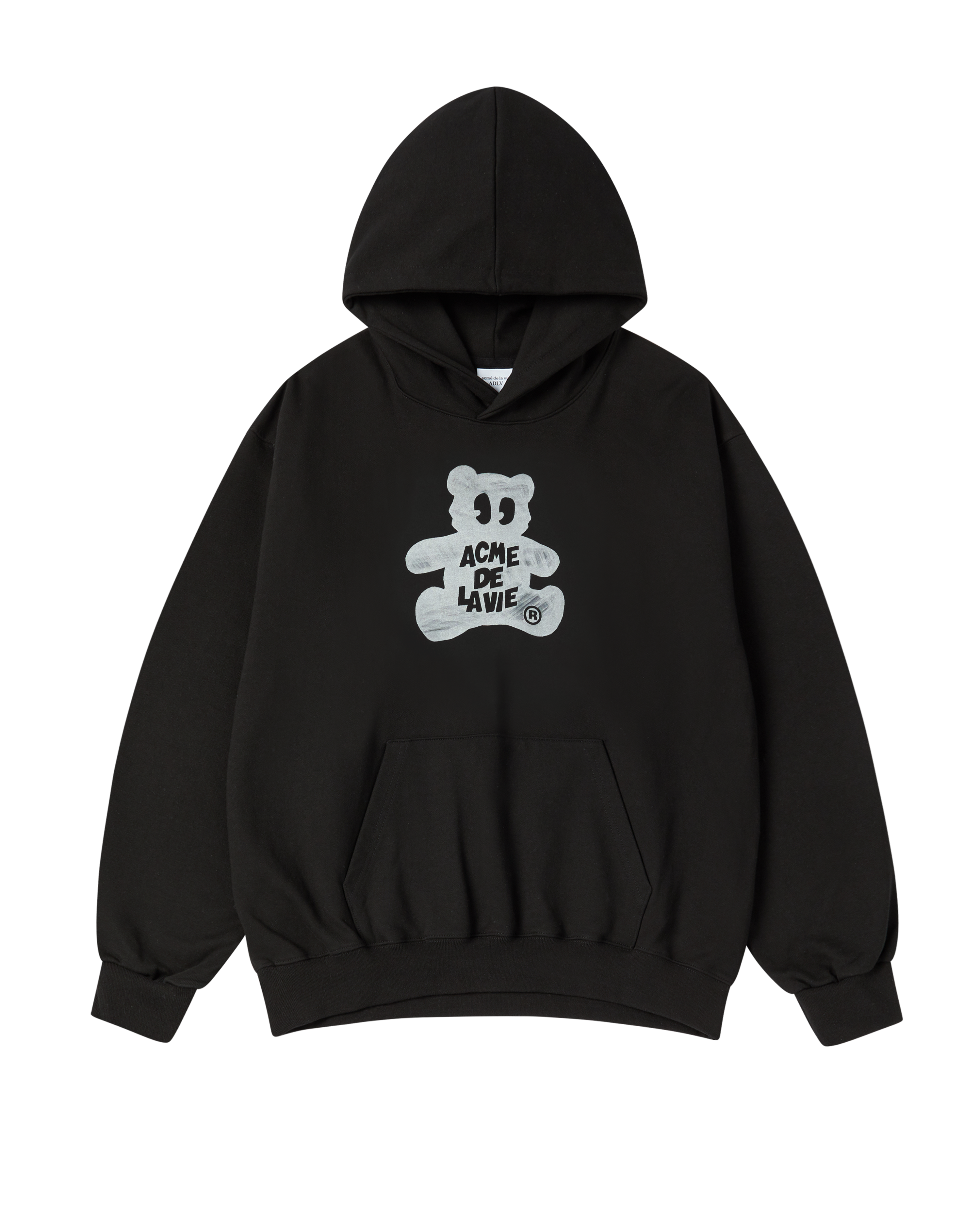 Áo hoodie BEAR WORLD TOUR NAPPING Đen