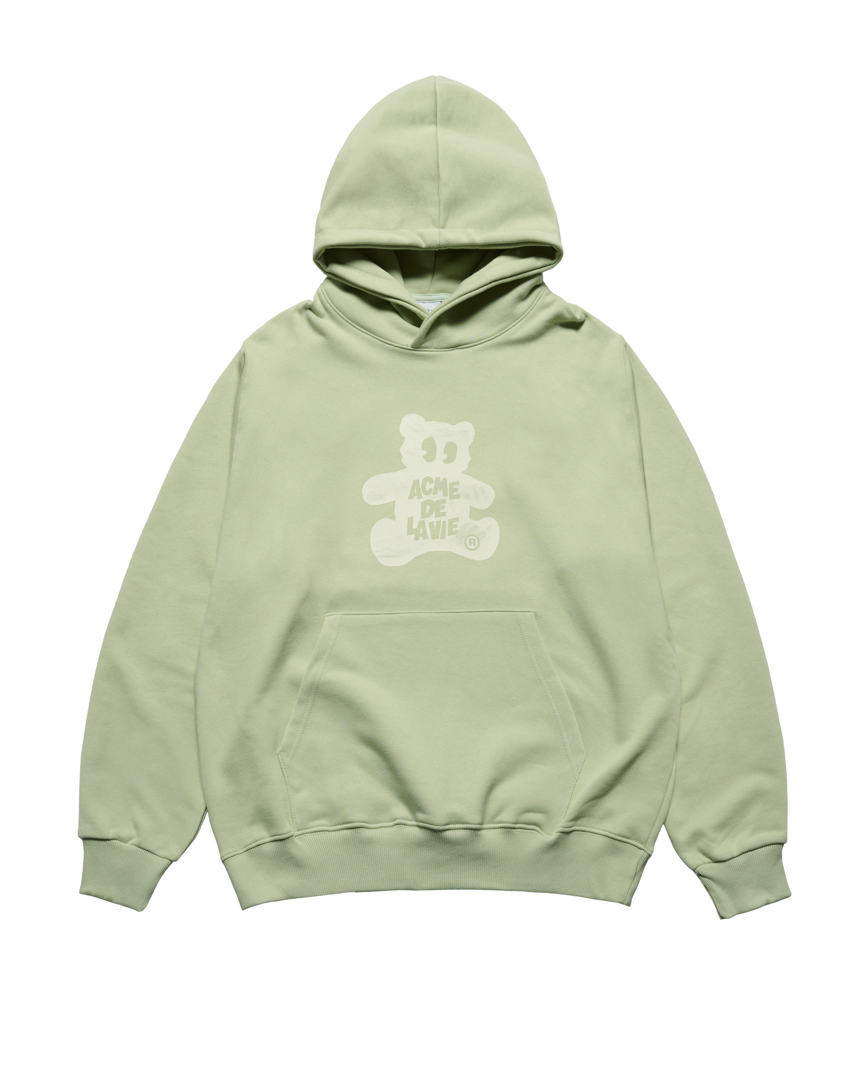 Áo hoodie BEAR WORLD TOUR NAPPING Xanh olive