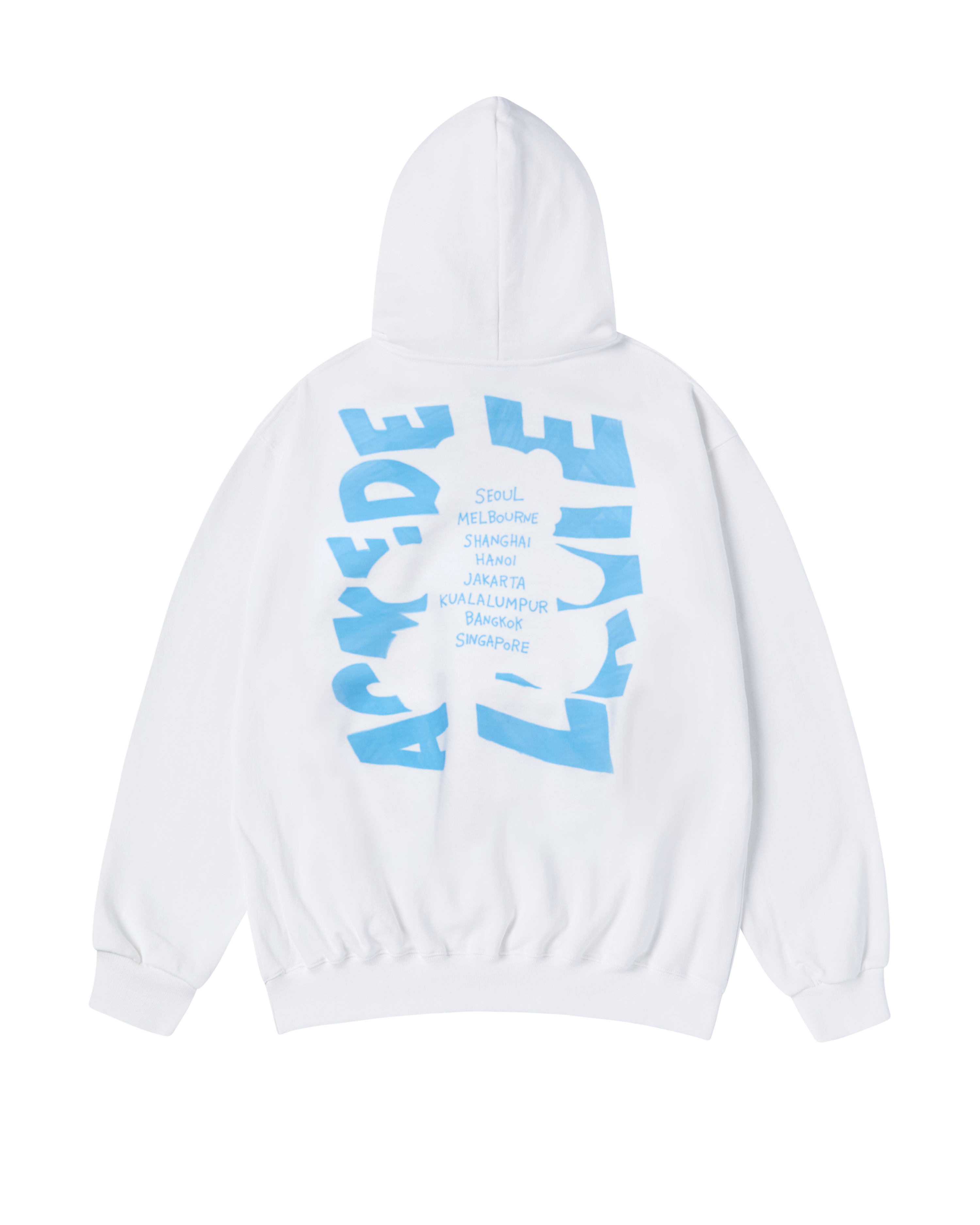 Áo hoodie BEAR WORLD TOUR NAPPING Trắng