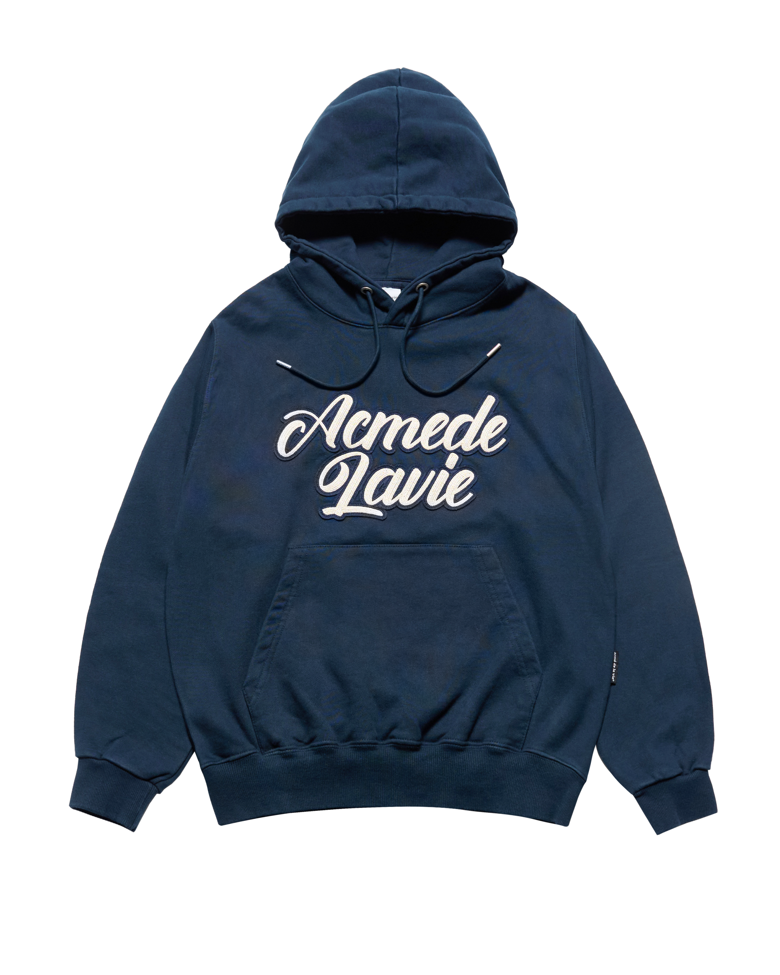 Áo hoodie BIO WASHED FELT LOGO Xanh navy đậm