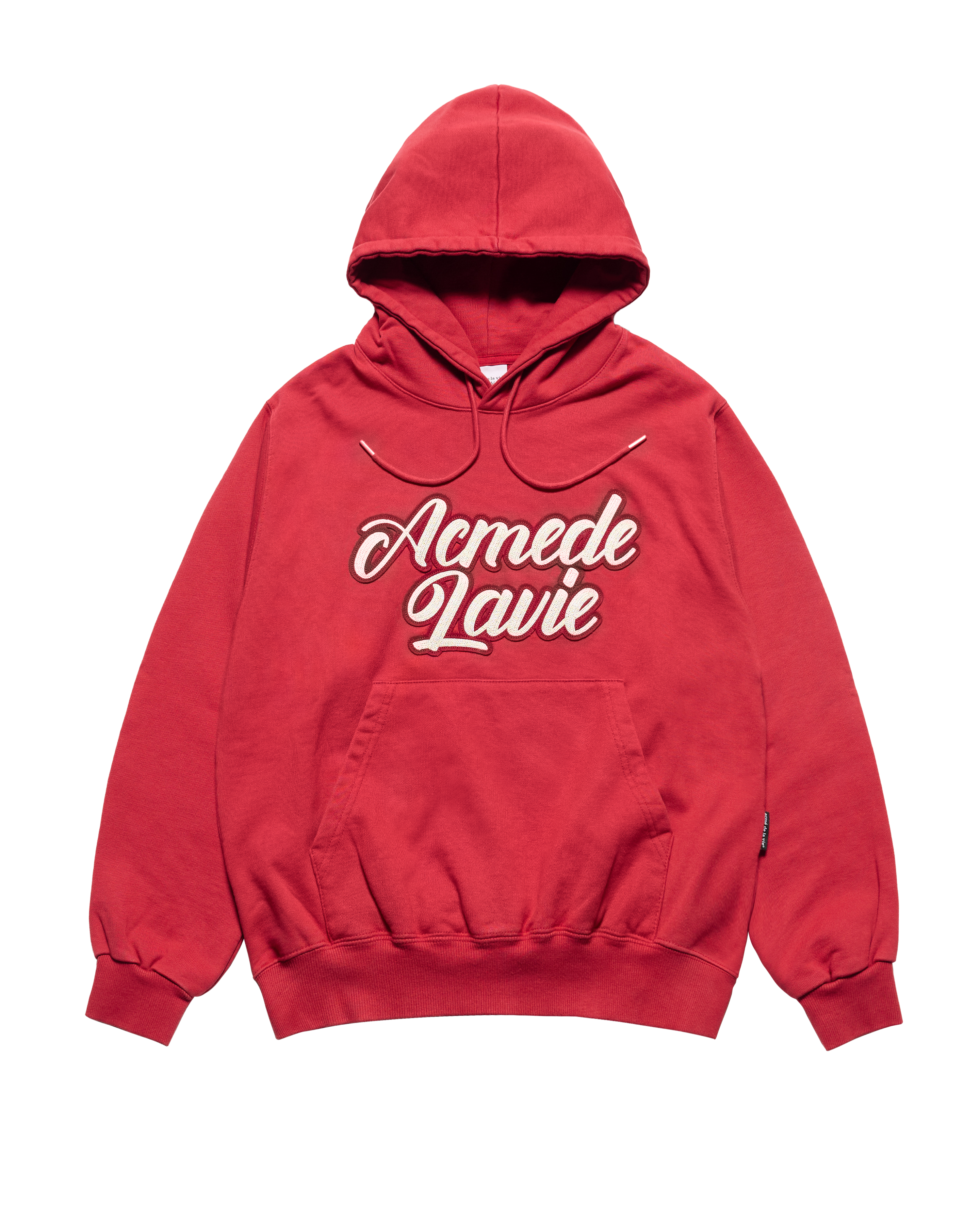 Áo hoodie BIO WASHED FELT LOGO Đỏ đậm