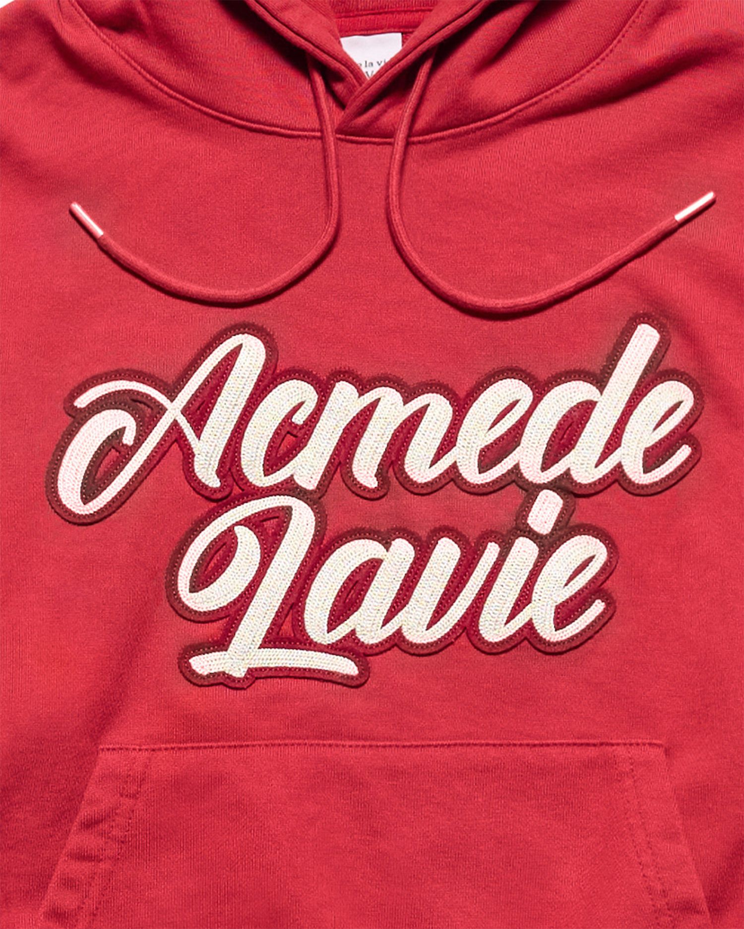 Áo hoodie BIO WASHED FELT LOGO Đỏ đậm