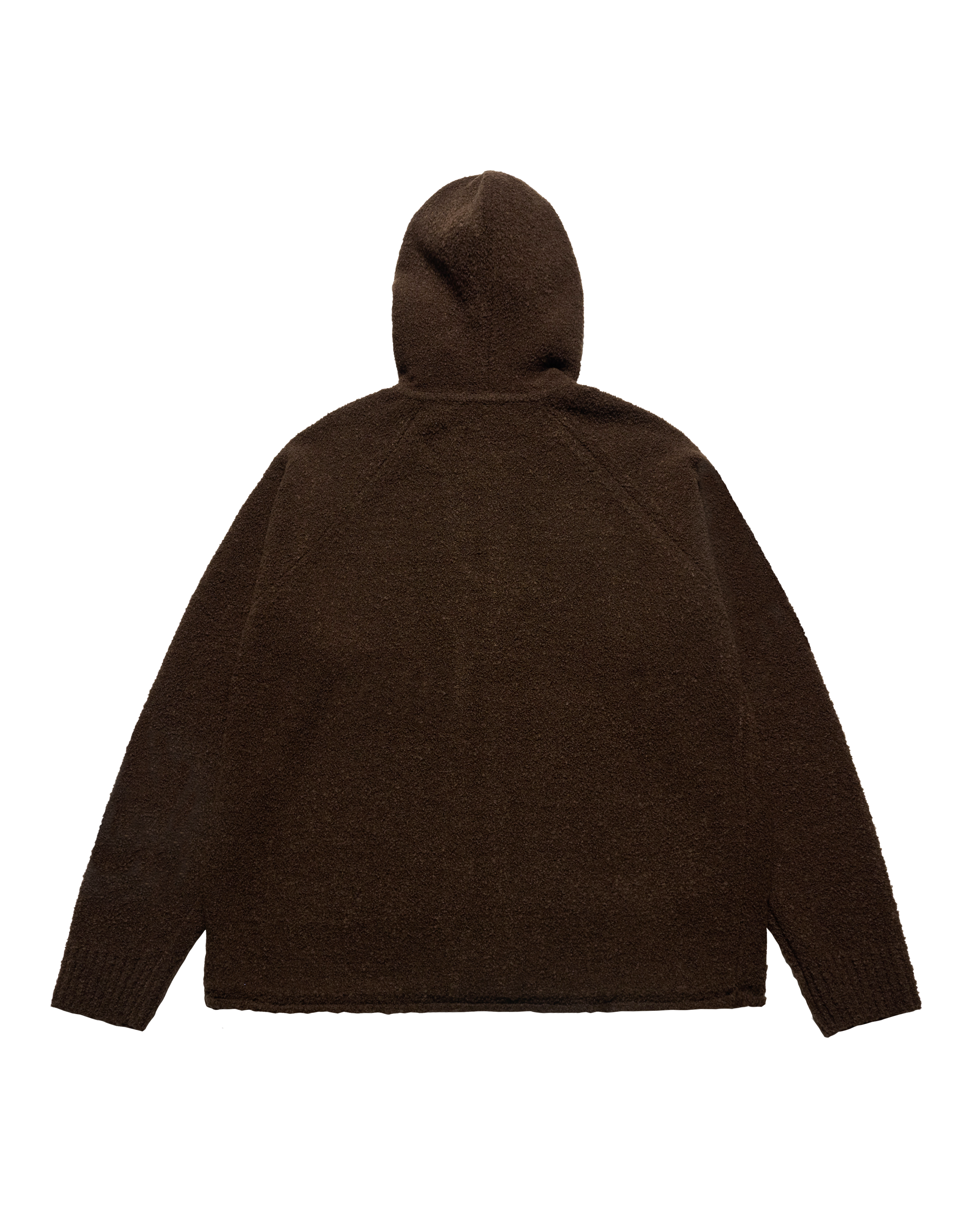 Áo hoodie kéo khóa CLASSIC KNIT Nâu