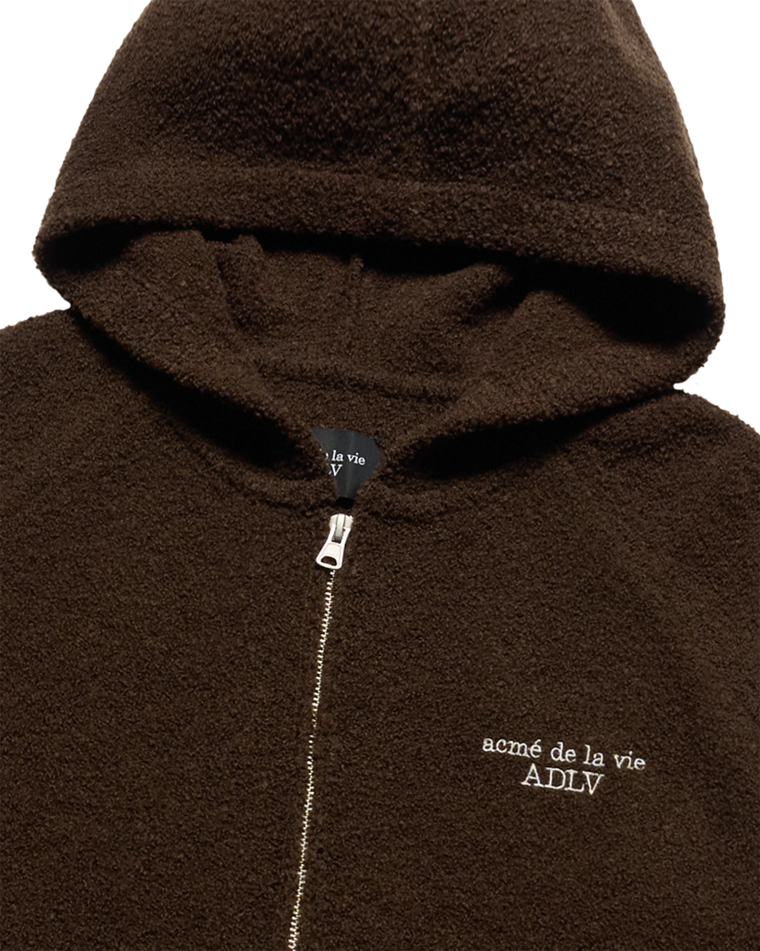 Áo hoodie kéo khóa CLASSIC KNIT Nâu