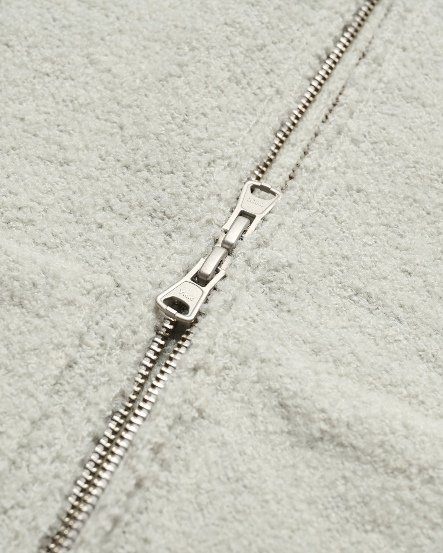 Áo hoodie kéo khóa CLASSIC KNIT Xám nhạt