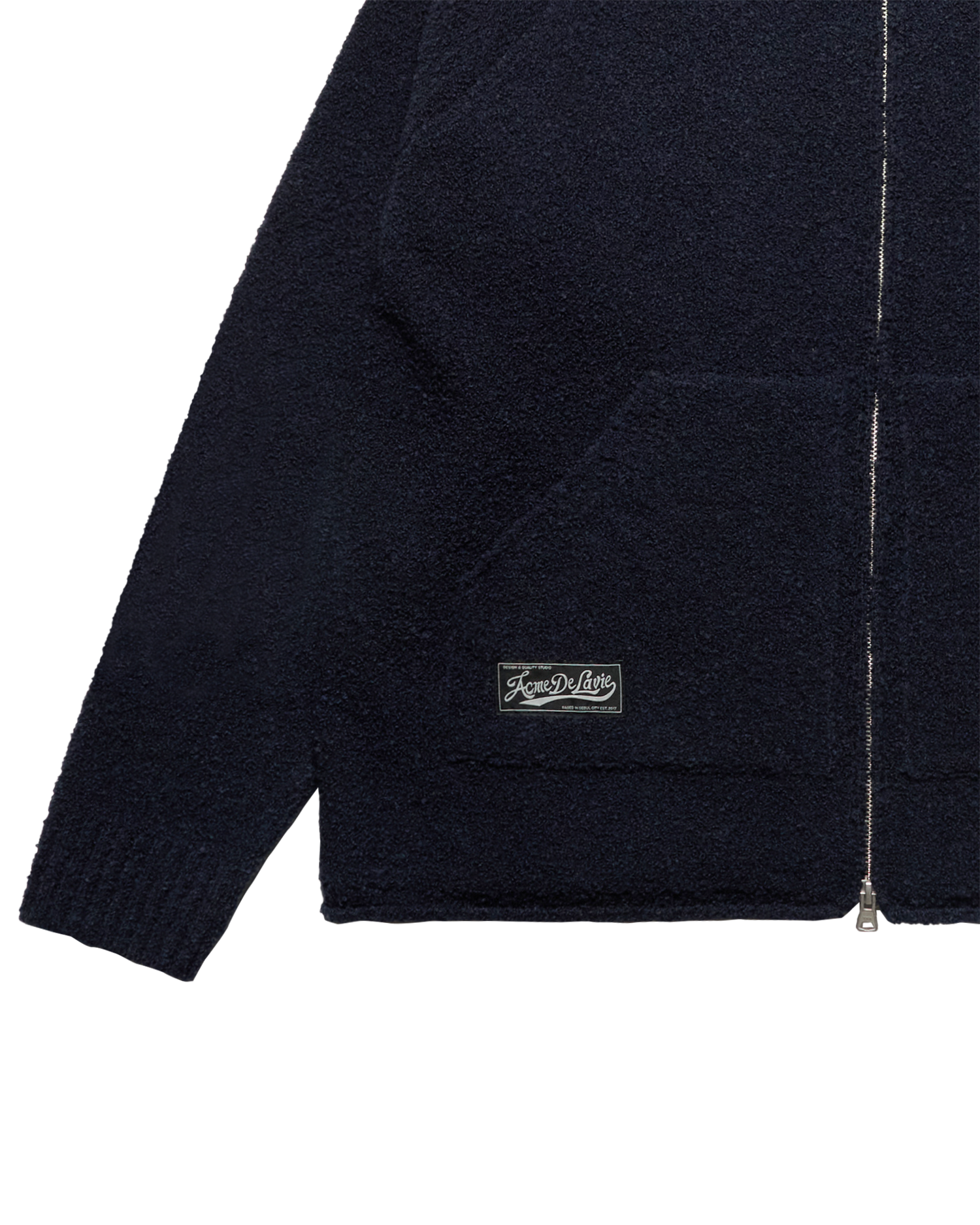 Áo hoodie kéo khóa CLASSIC KNIT Xanh navy